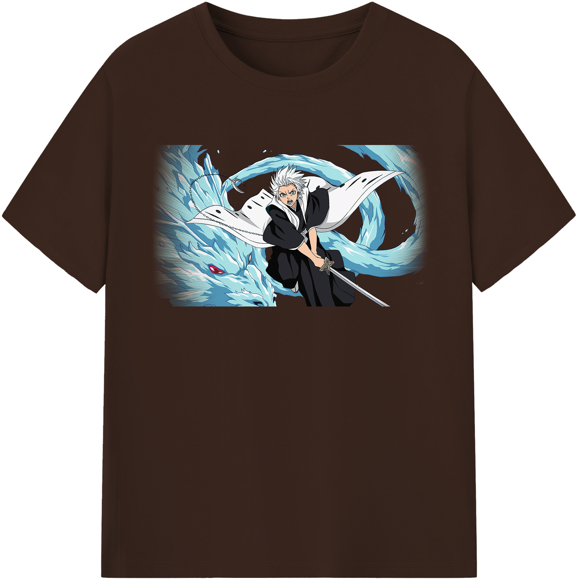 （画像用） ブリーチ 日番谷冬獅郎（ひつがや とうしろう） BLEACH Hitsugaya Toushirou 綿100％半袖Tシャツ（フロントプリント）