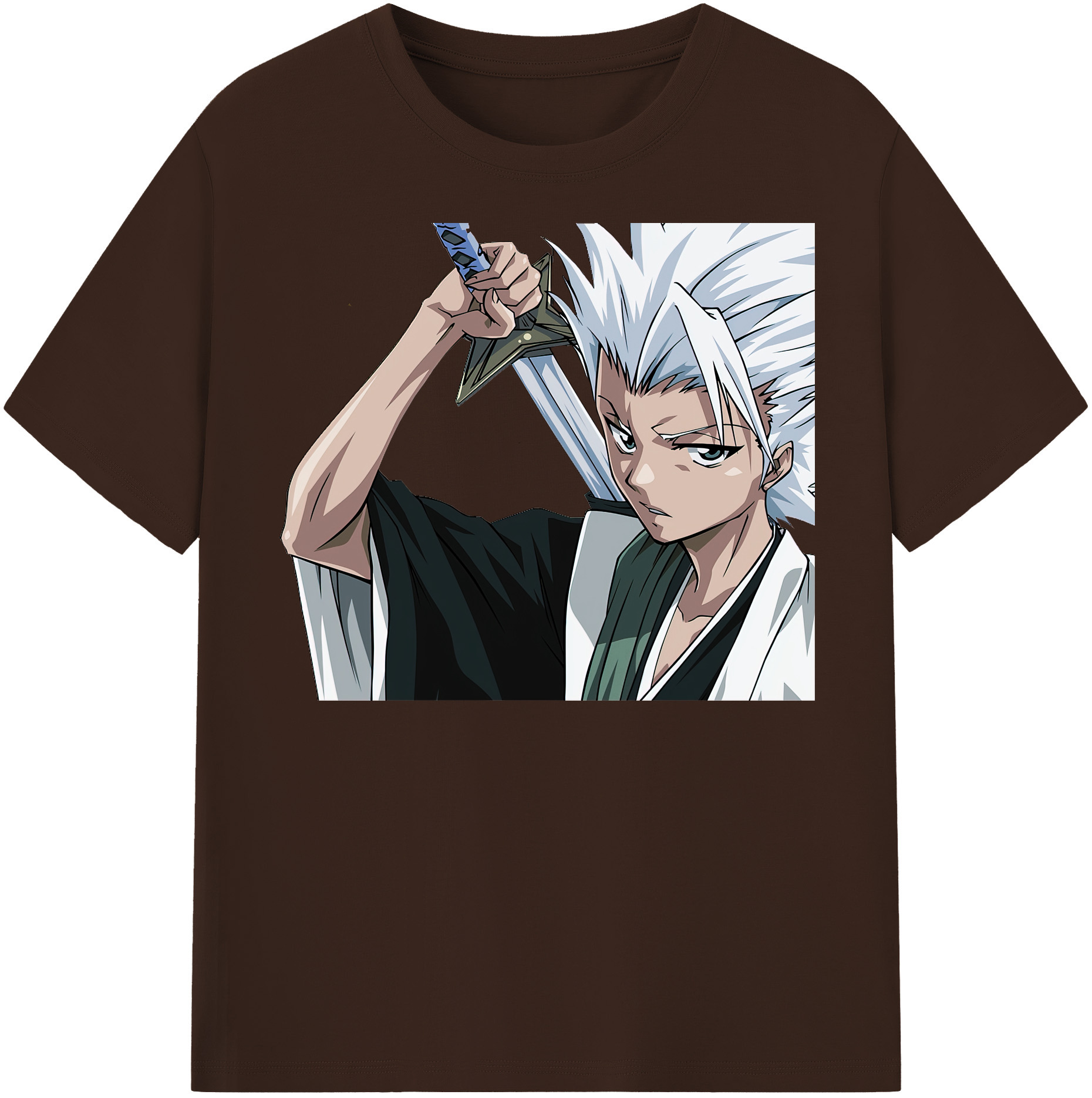 （画像用） ブリーチ 日番谷冬獅郎（ひつがや とうしろう） BLEACH Hitsugaya Toushirou 綿100％半袖Tシャツ（フロントプリント）