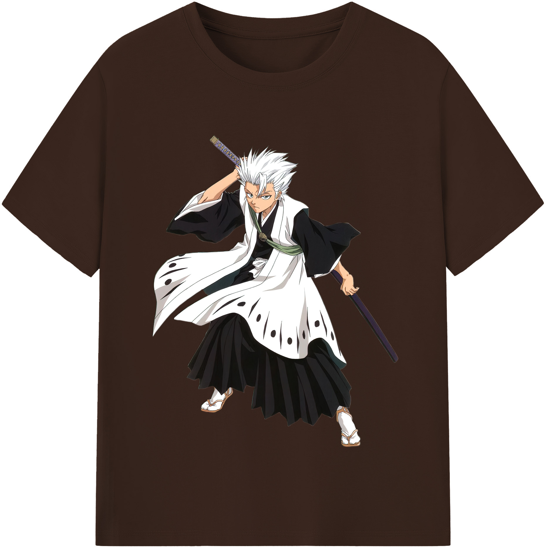 （画像用） ブリーチ 日番谷冬獅郎（ひつがや とうしろう） BLEACH Hitsugaya Toushirou 綿100％半袖Tシャツ（フロントプリント）