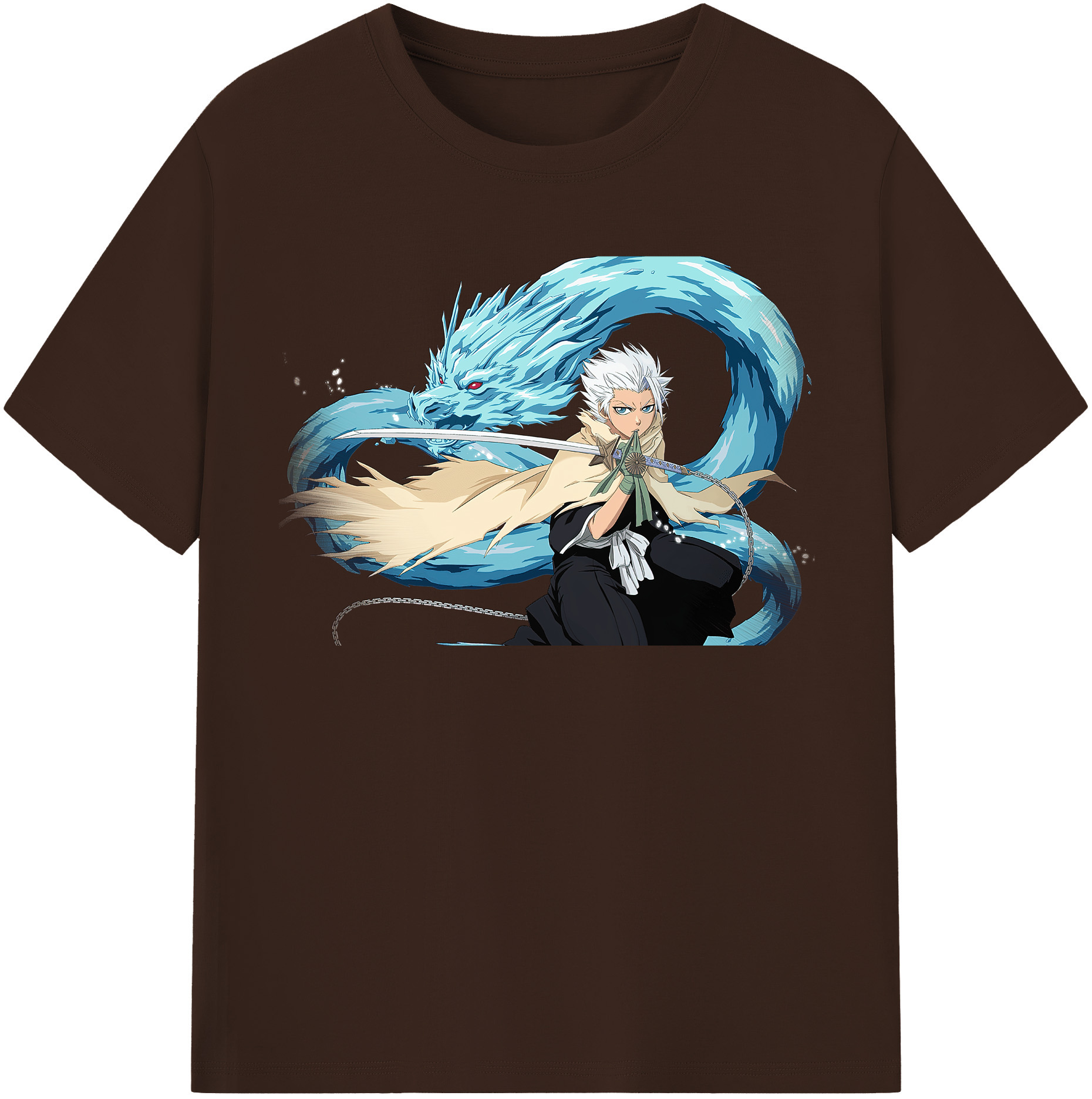 （画像用） ブリーチ 日番谷冬獅郎（ひつがや とうしろう） BLEACH Hitsugaya Toushirou 綿100％半袖Tシャツ（フロントプリント）