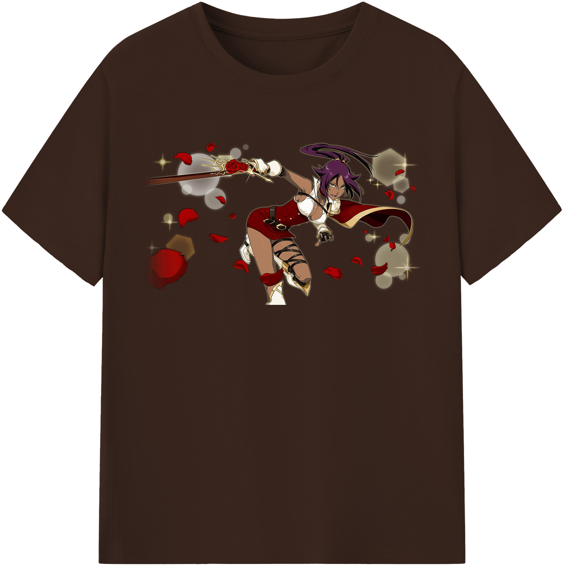 （画像用） ブリーチ 四楓院 夜一（しほういん よるいち） BLEACH Shihouin Yoruichi 綿100％半袖Tシャツ（フロントプリント）