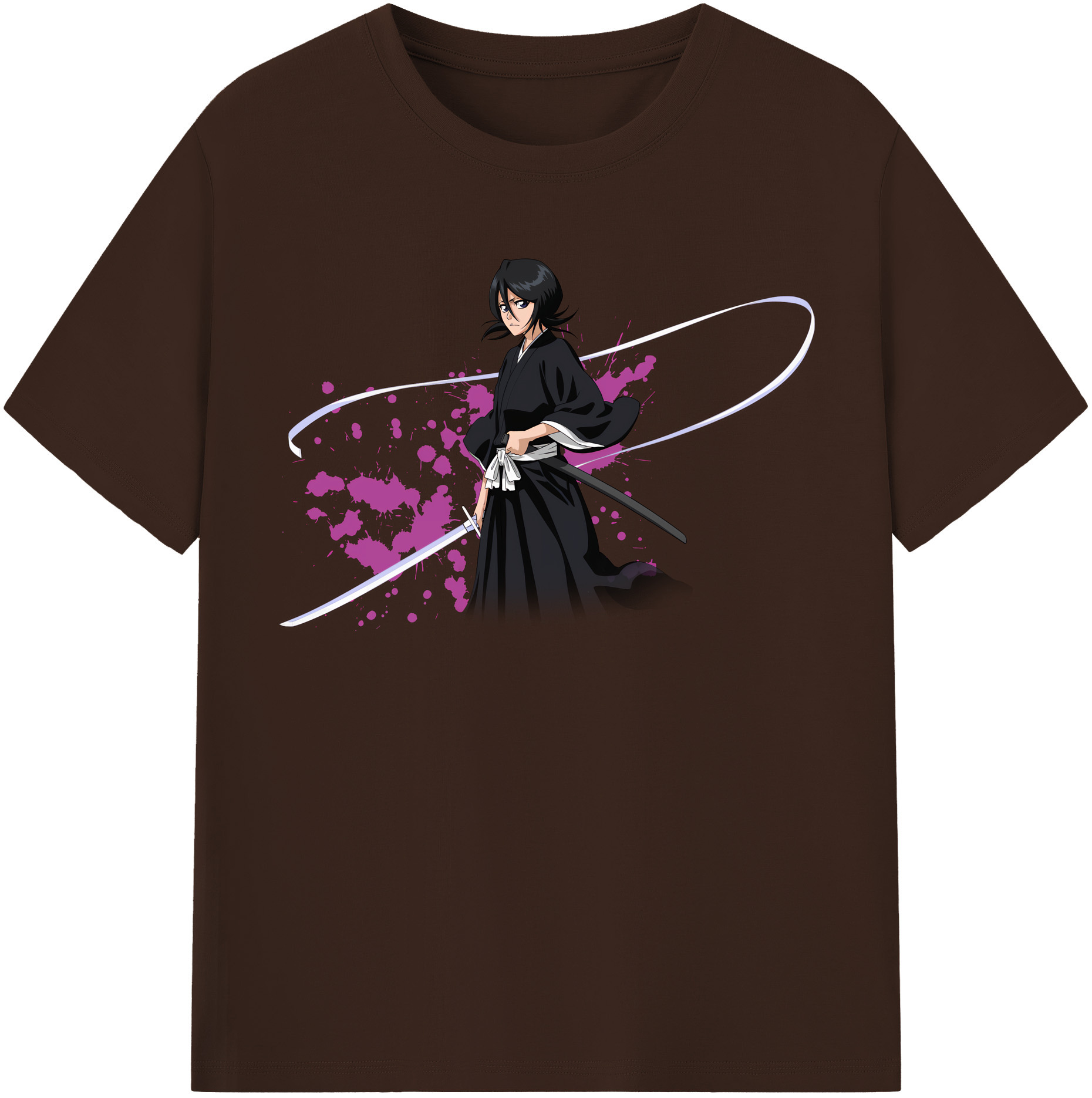 （画像用） ブリーチ 朽木ルキア BLEACH Kuchiki Rukia 綿100％半袖Tシャツ（フロントプリント）