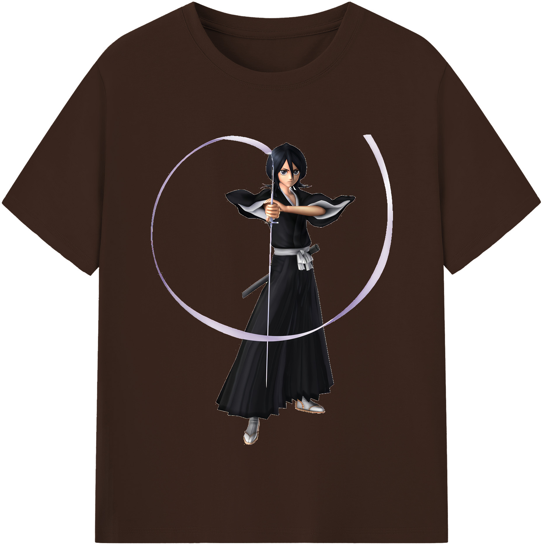 （画像用） ブリーチ 朽木ルキア BLEACH Kuchiki Rukia 綿100％半袖Tシャツ（フロントプリント）