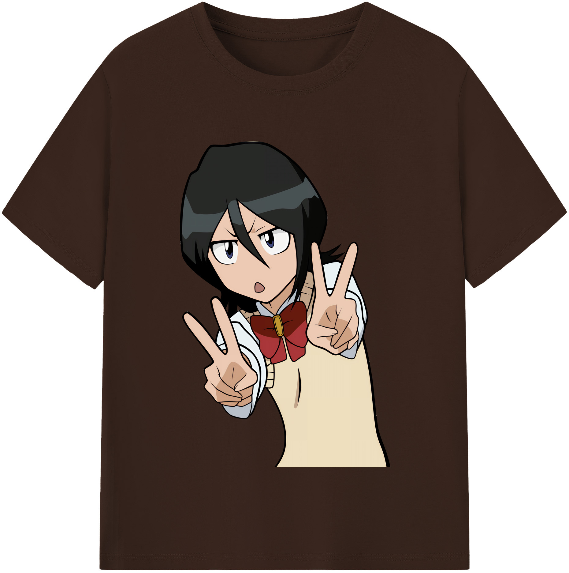 （画像用） ブリーチ 朽木ルキア BLEACH Kuchiki Rukia 綿100％半袖Tシャツ（フロントプリント）