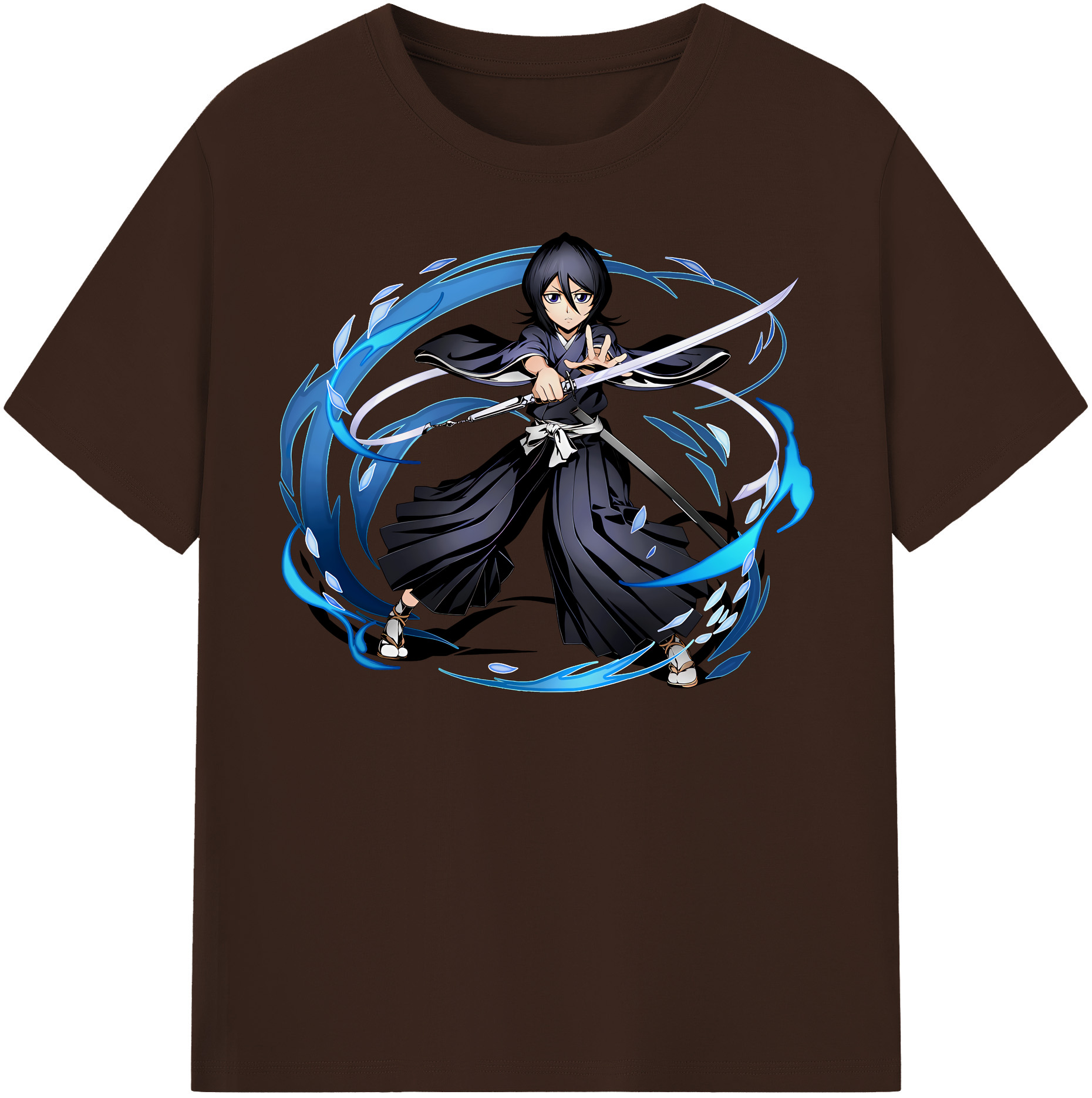 （画像用） ブリーチ 朽木ルキア BLEACH Kuchiki Rukia 綿100％半袖Tシャツ（フロントプリント）