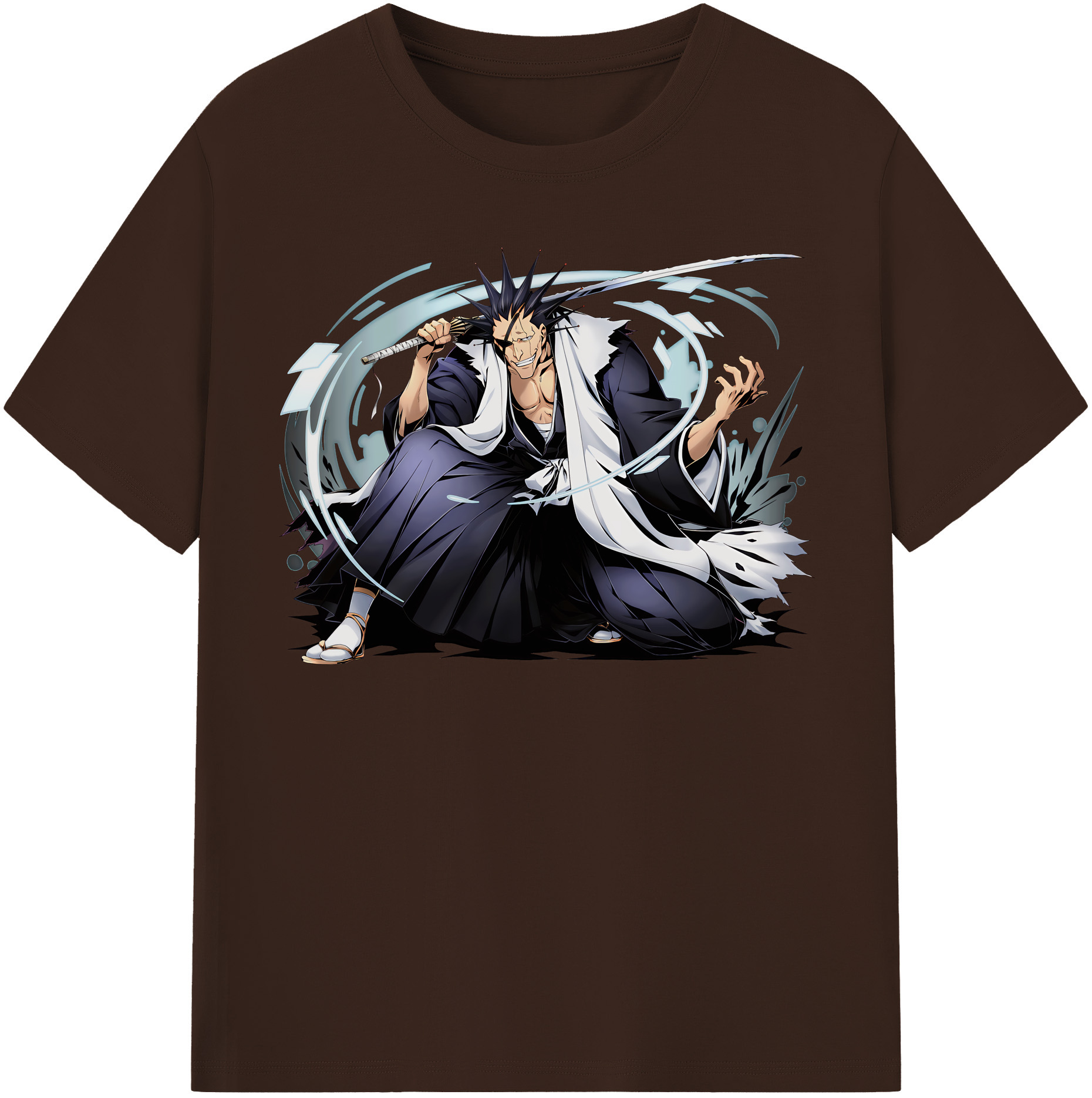 （画像用） ブリーチ ざらき けんぱち BLEACH Zaraki Kenpachi 綿100％半袖Tシャツ（フロントプリント）
