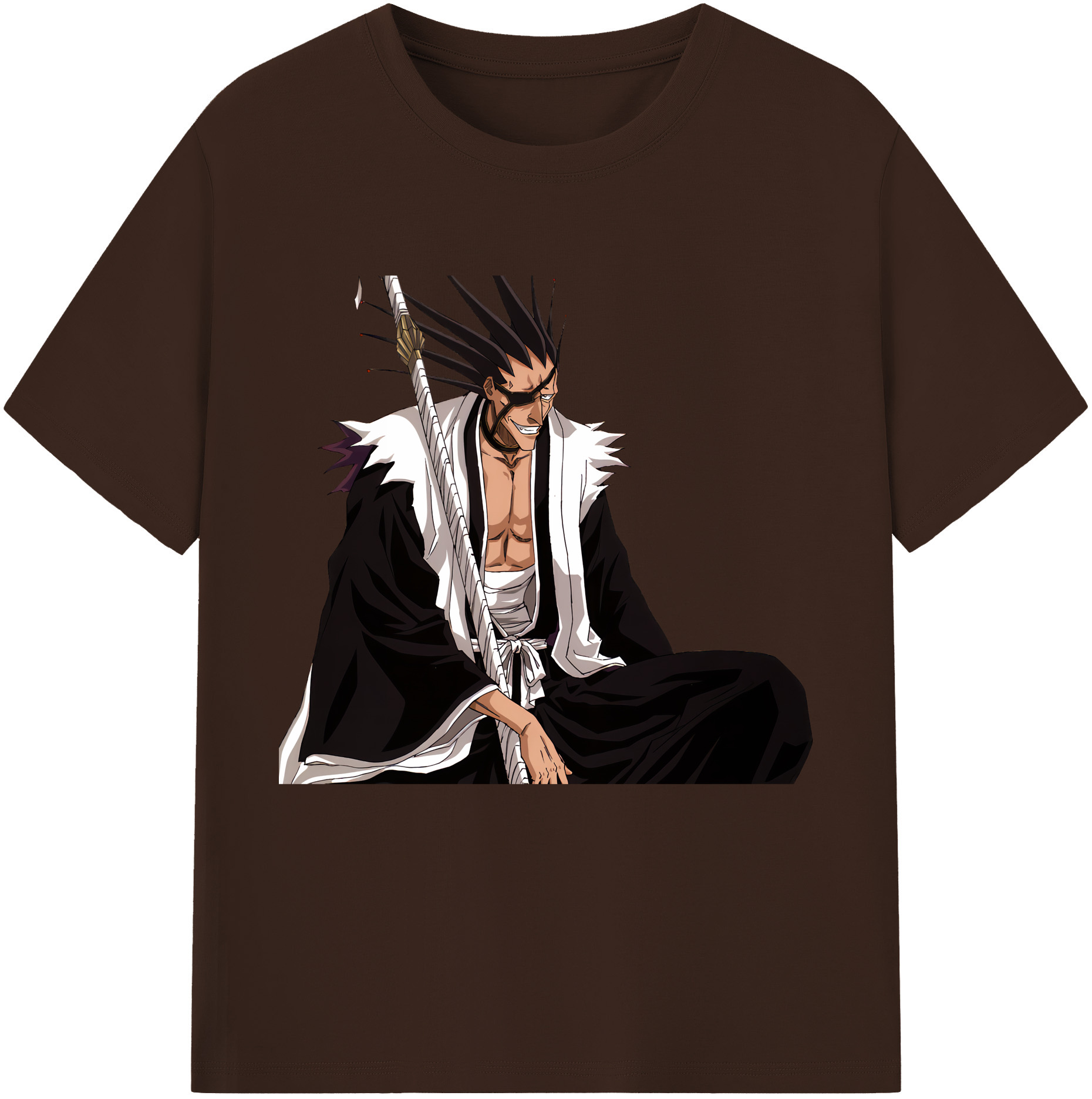 （画像用） ブリーチ ざらき けんぱち BLEACH Zaraki Kenpachi 綿100％半袖Tシャツ（フロントプリント）