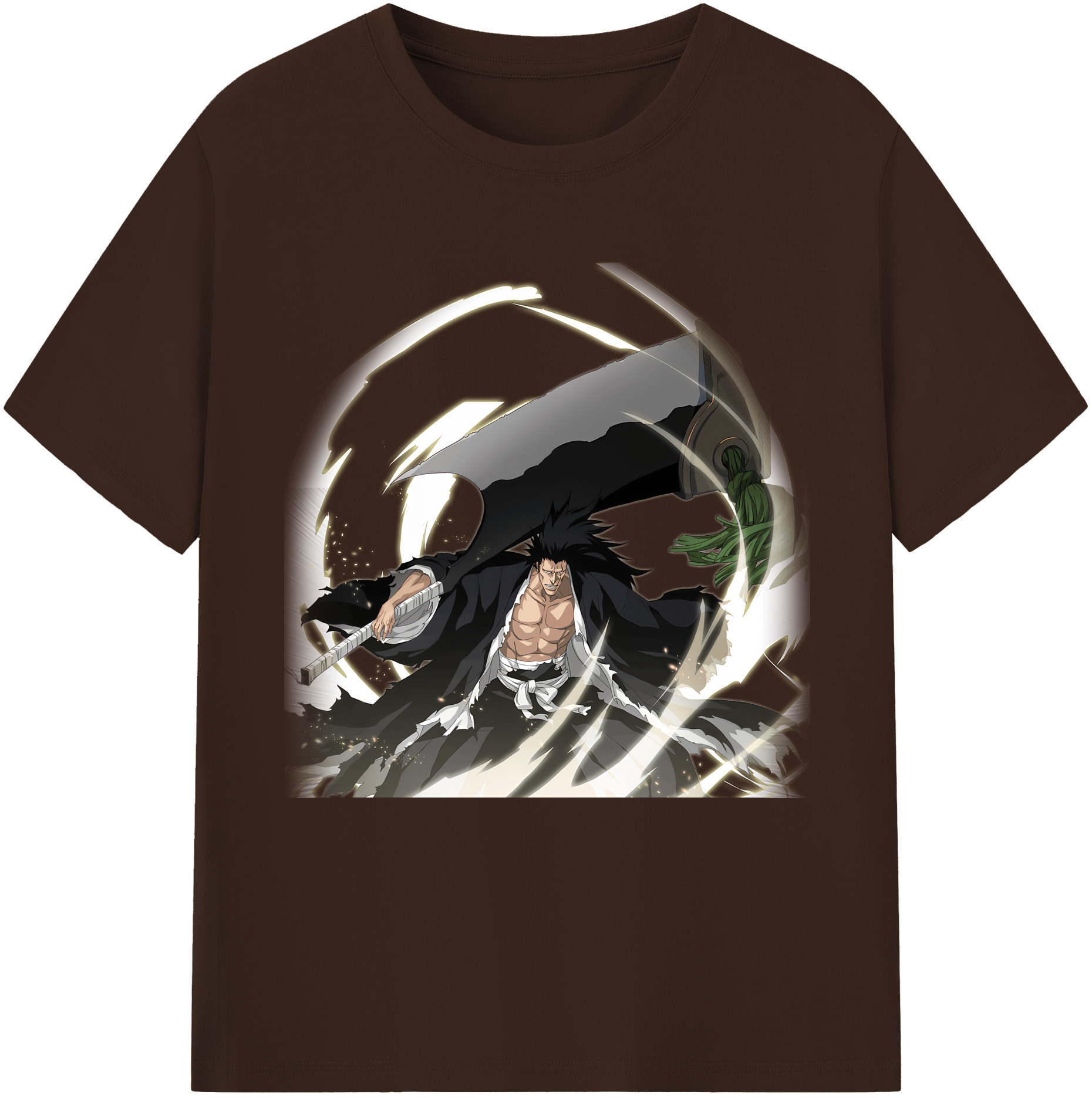 （画像用） ブリーチ ざらき けんぱち BLEACH Zaraki Kenpachi 綿100％半袖Tシャツ（フロントプリント）