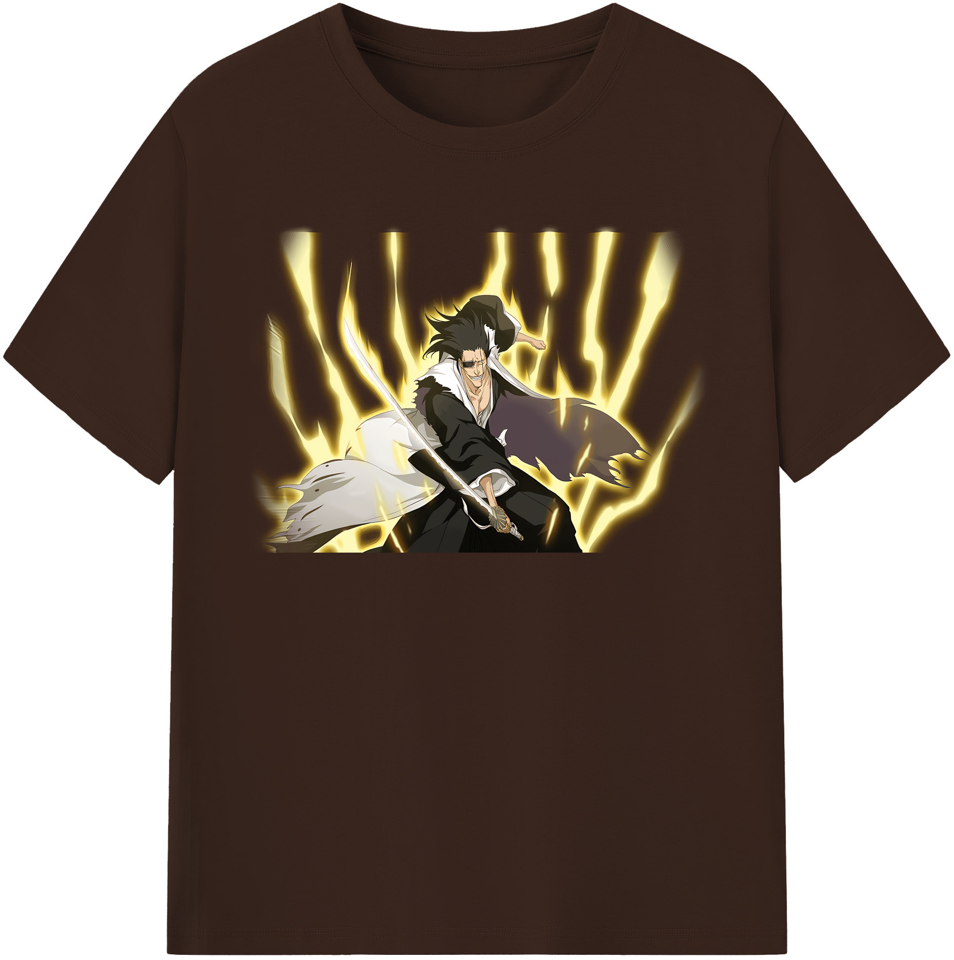 （画像用） ブリーチ ざらき けんぱち BLEACH Zaraki Kenpachi 綿100％半袖Tシャツ（フロントプリント）