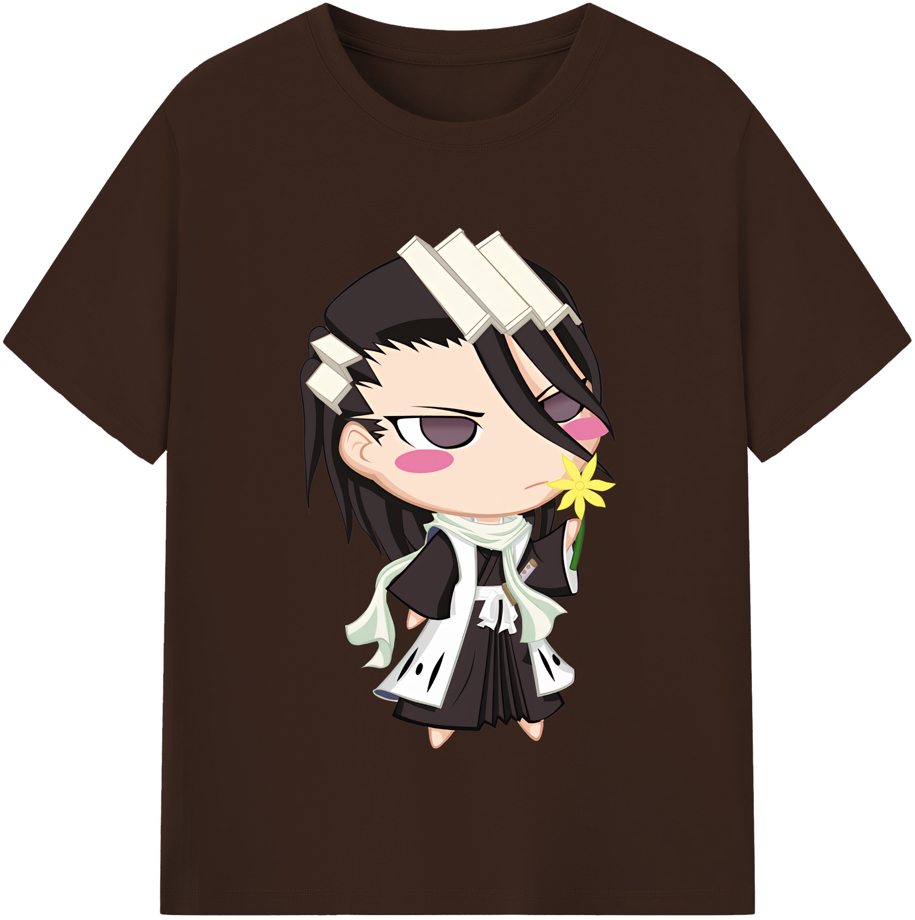 （画像用） ブリーチ くちき びゃくや BLEACH Kuchiki Byakuya 綿100％半袖Tシャツ（フロントプリント）