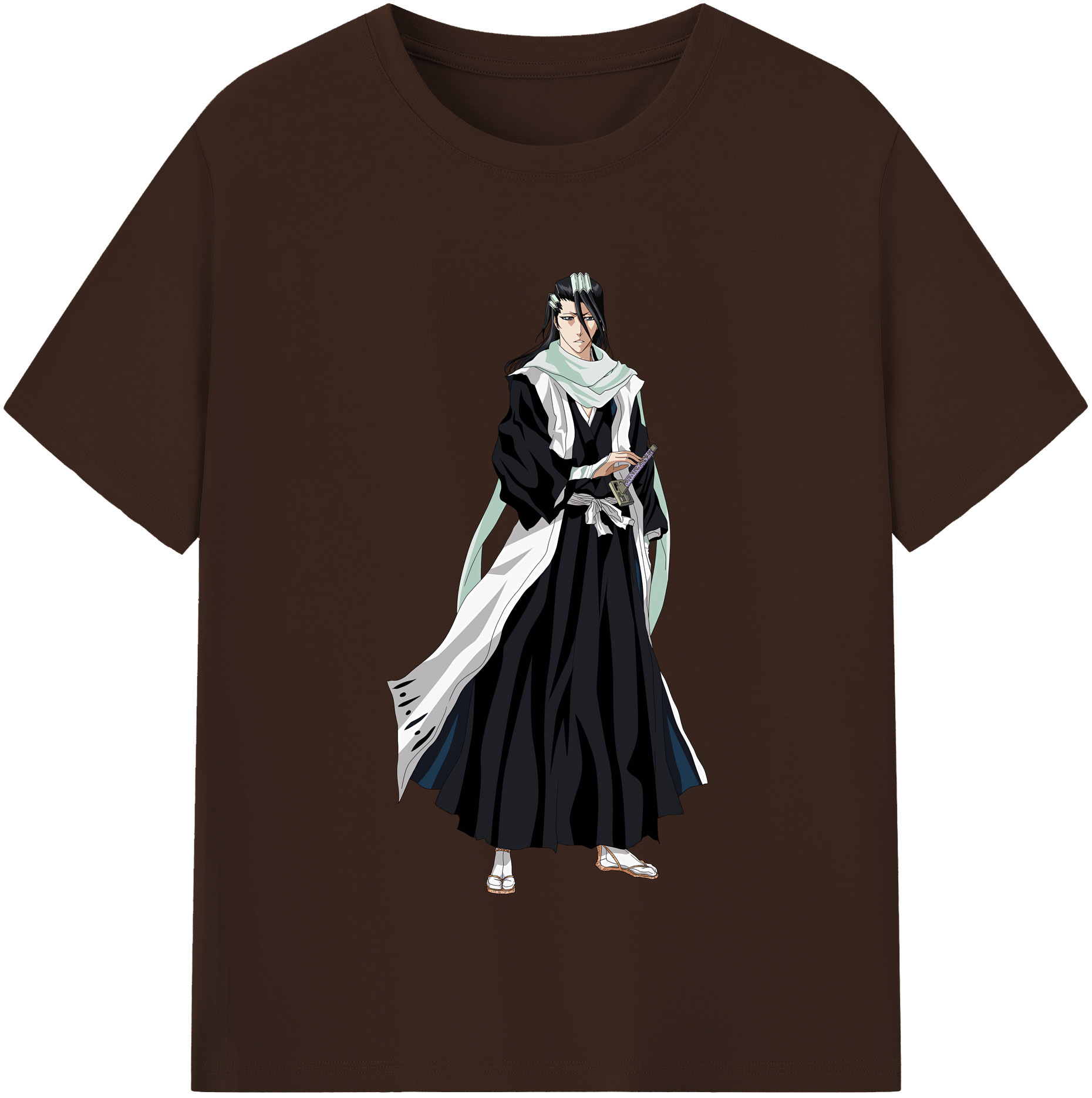 （画像用） ブリーチ くちき びゃくや BLEACH Kuchiki Byakuya 綿100％半袖Tシャツ（フロントプリント）
