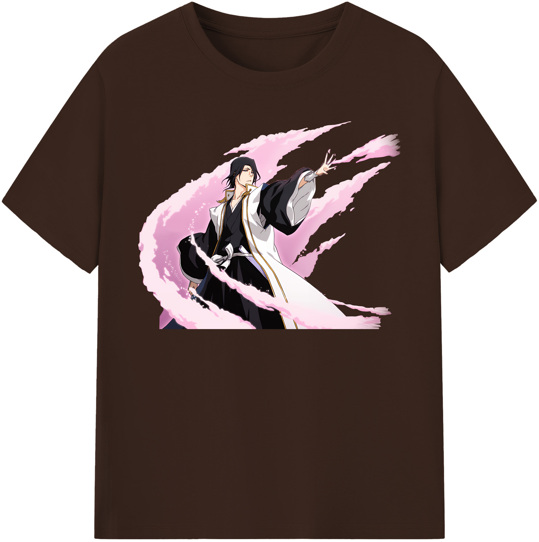 （画像用） ブリーチ くちき びゃくや BLEACH Kuchiki Byakuya 綿100％半袖Tシャツ（フロントプリント）