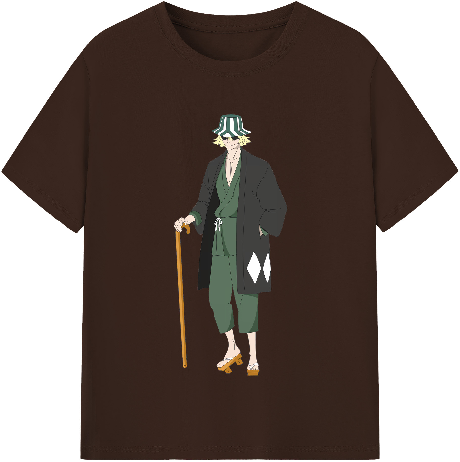（画像用） "ブリーチ 浦原 喜助（うらはら きすけ） BLEACH Urahara Kisuke " 綿100％半袖Tシャツ（フロントプリント）
