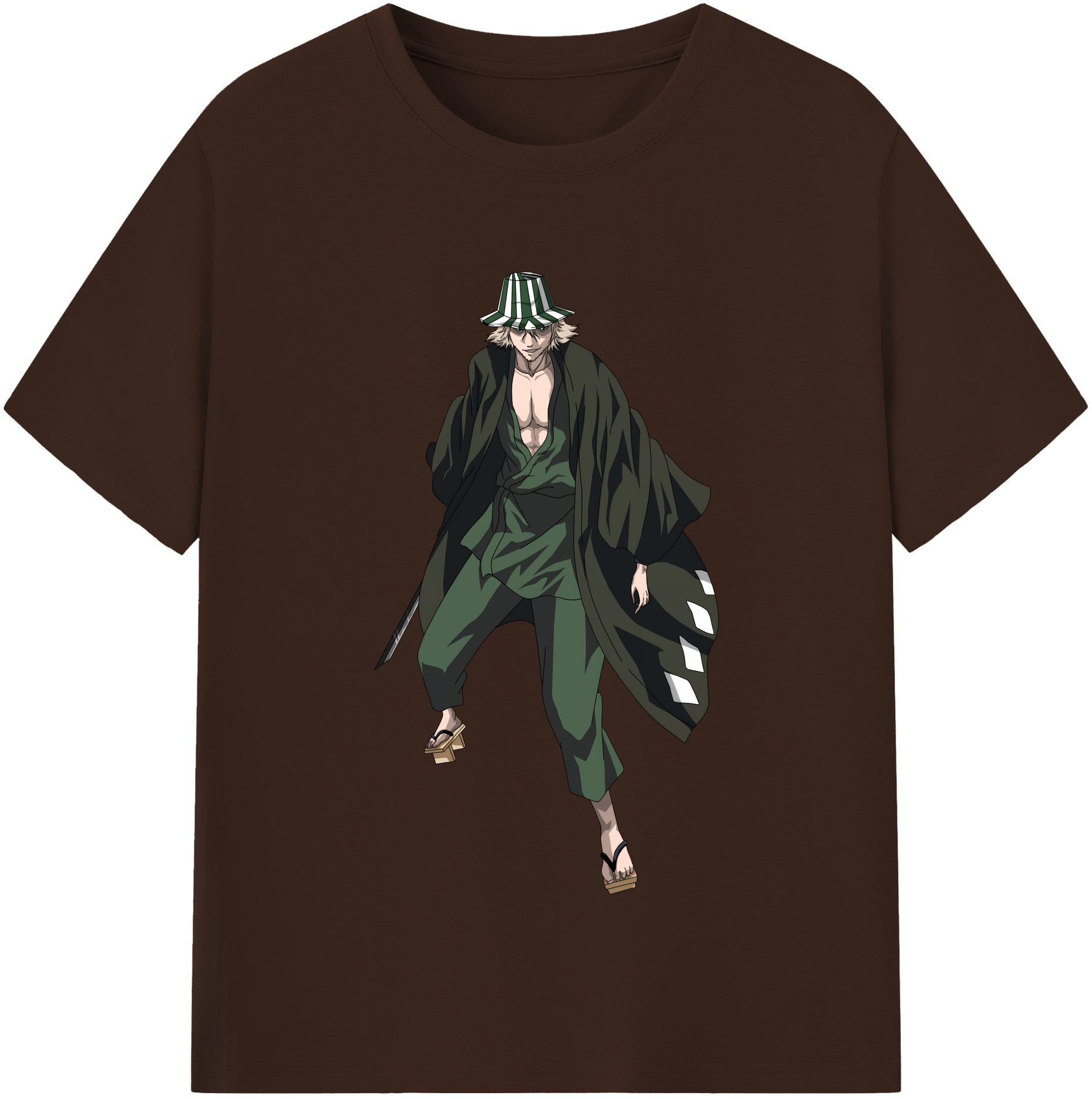 （画像用） "ブリーチ 浦原 喜助（うらはら きすけ） BLEACH Urahara Kisuke " 綿100％半袖Tシャツ（フロントプリント）