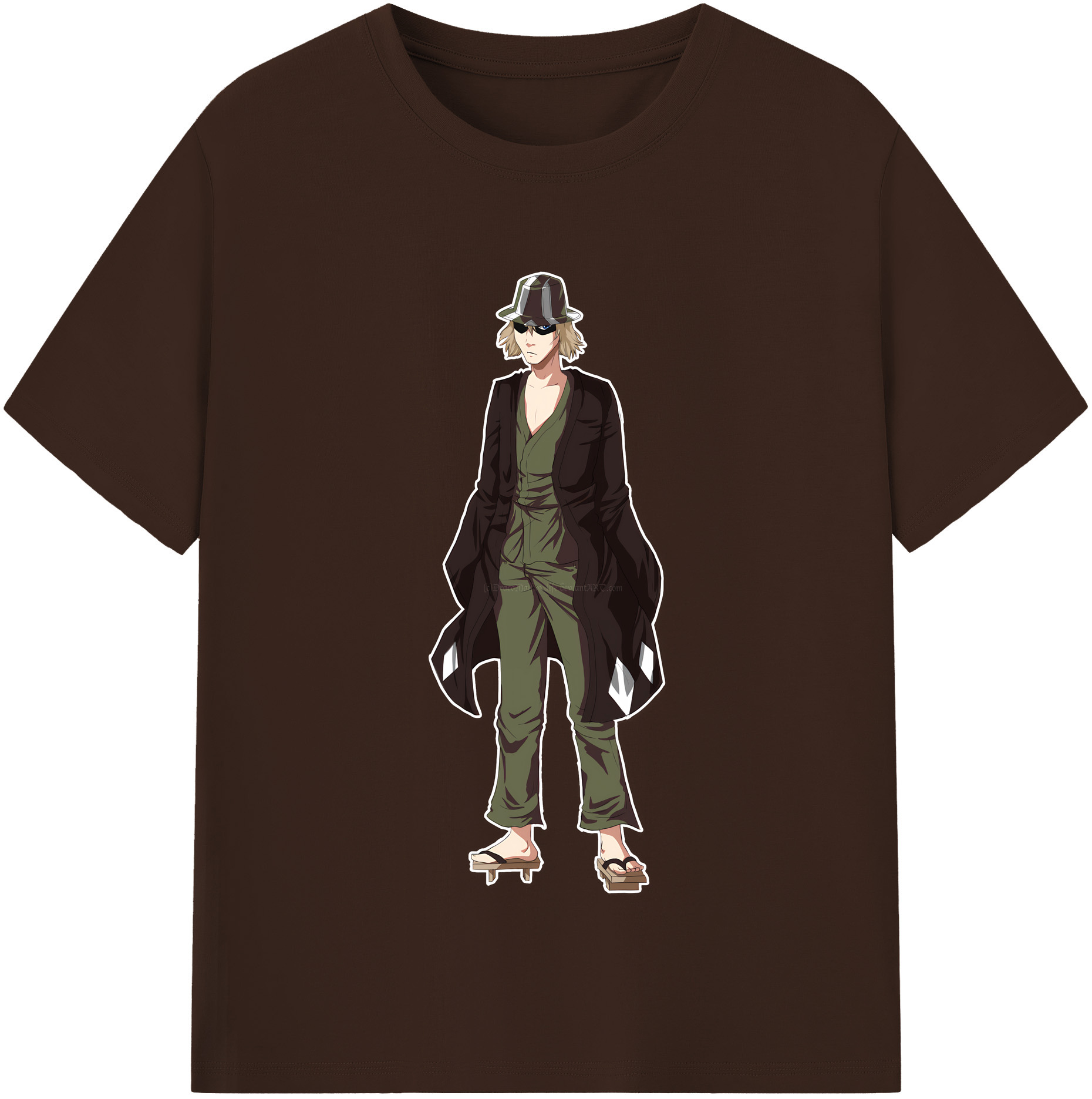 （画像用） "ブリーチ 浦原 喜助（うらはら きすけ） BLEACH Urahara Kisuke " 綿100％半袖Tシャツ（フロントプリント）