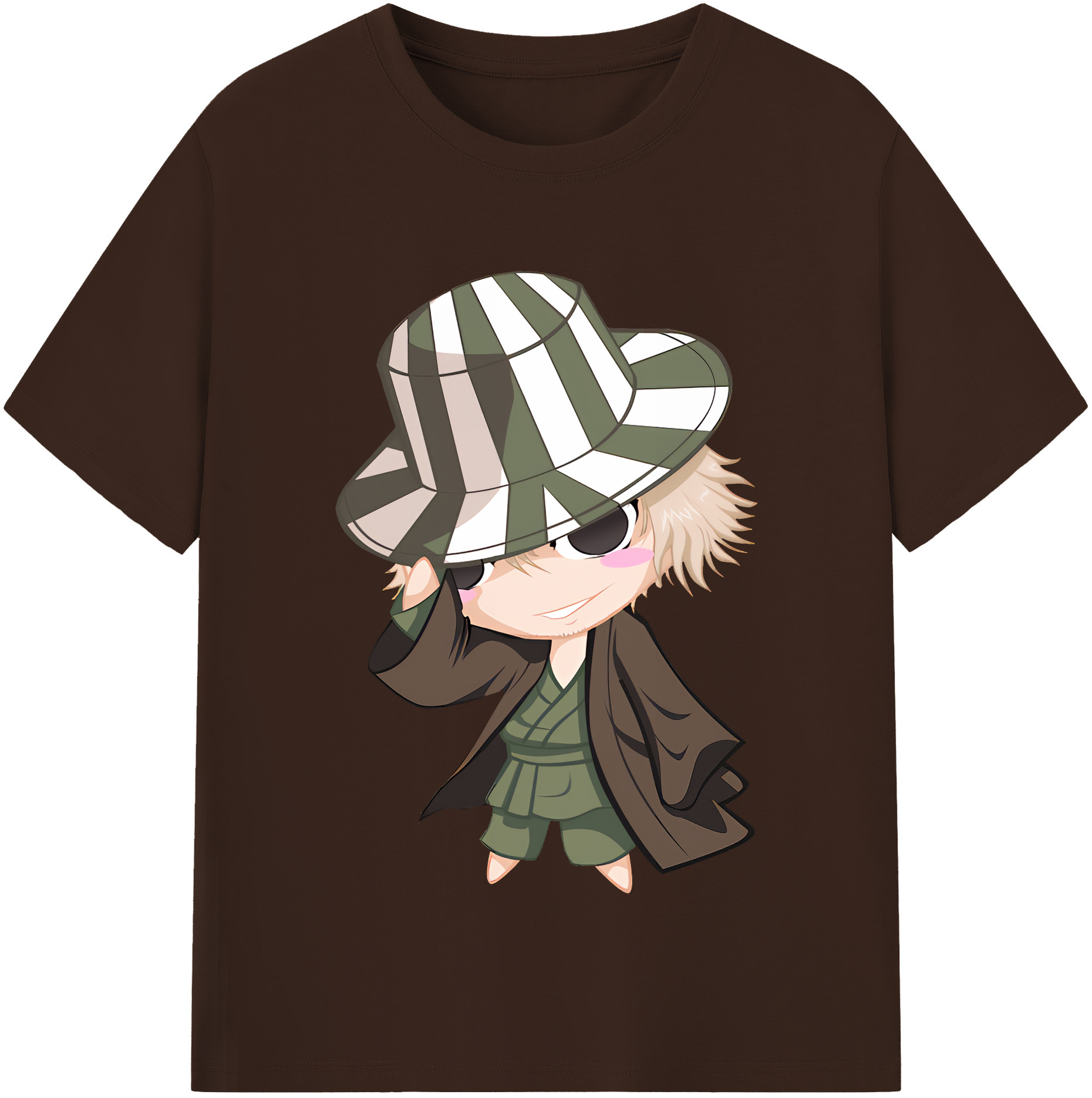 （画像用） "ブリーチ 浦原 喜助（うらはら きすけ） BLEACH Urahara Kisuke " 綿100％半袖Tシャツ（フロントプリント）