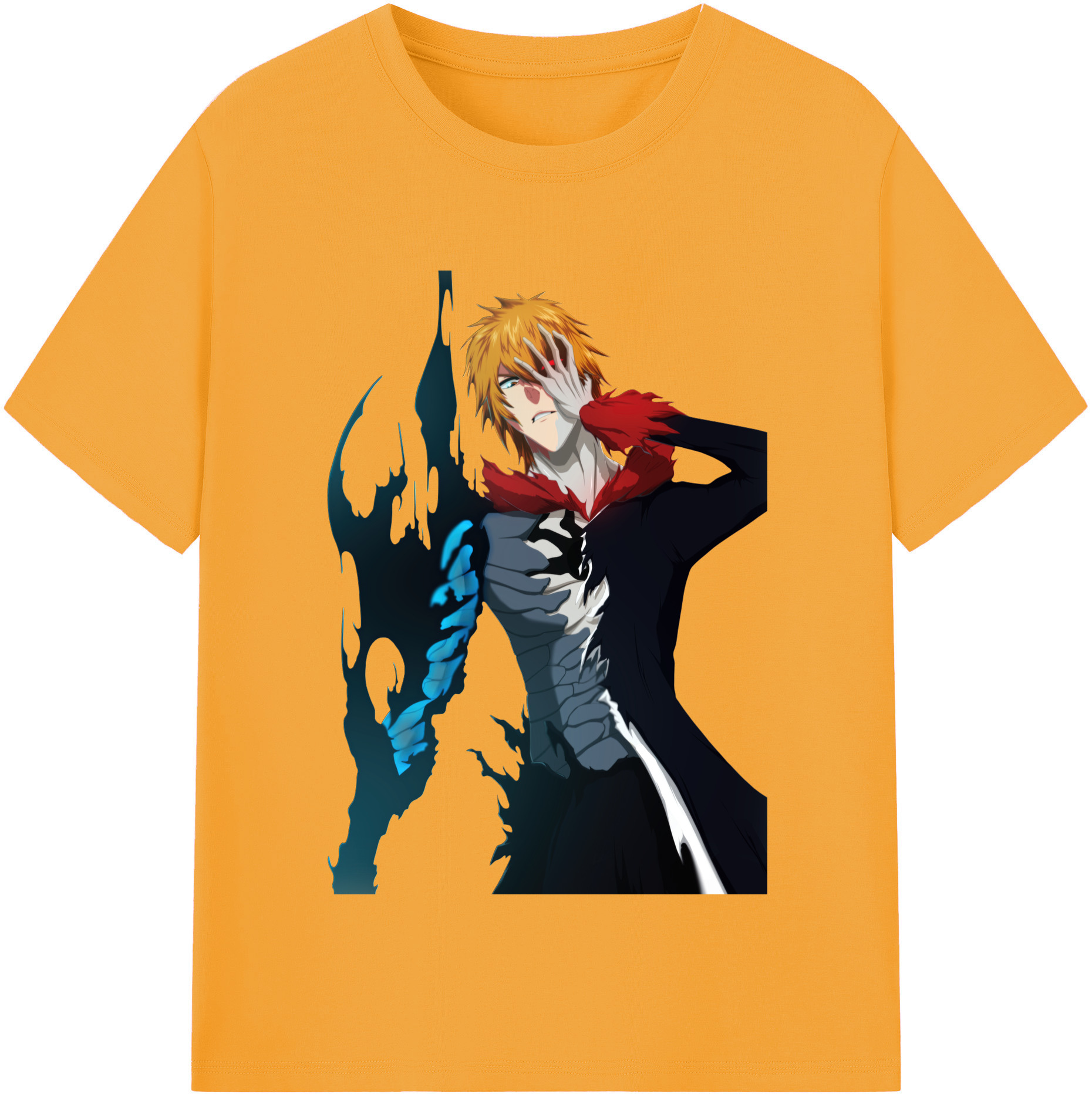 （画像用） ブリーチ 黒崎一護（くろさき いちご）BLEACH Kurosaki Ichigo 綿100％半袖Tシャツ（フロントプリント）