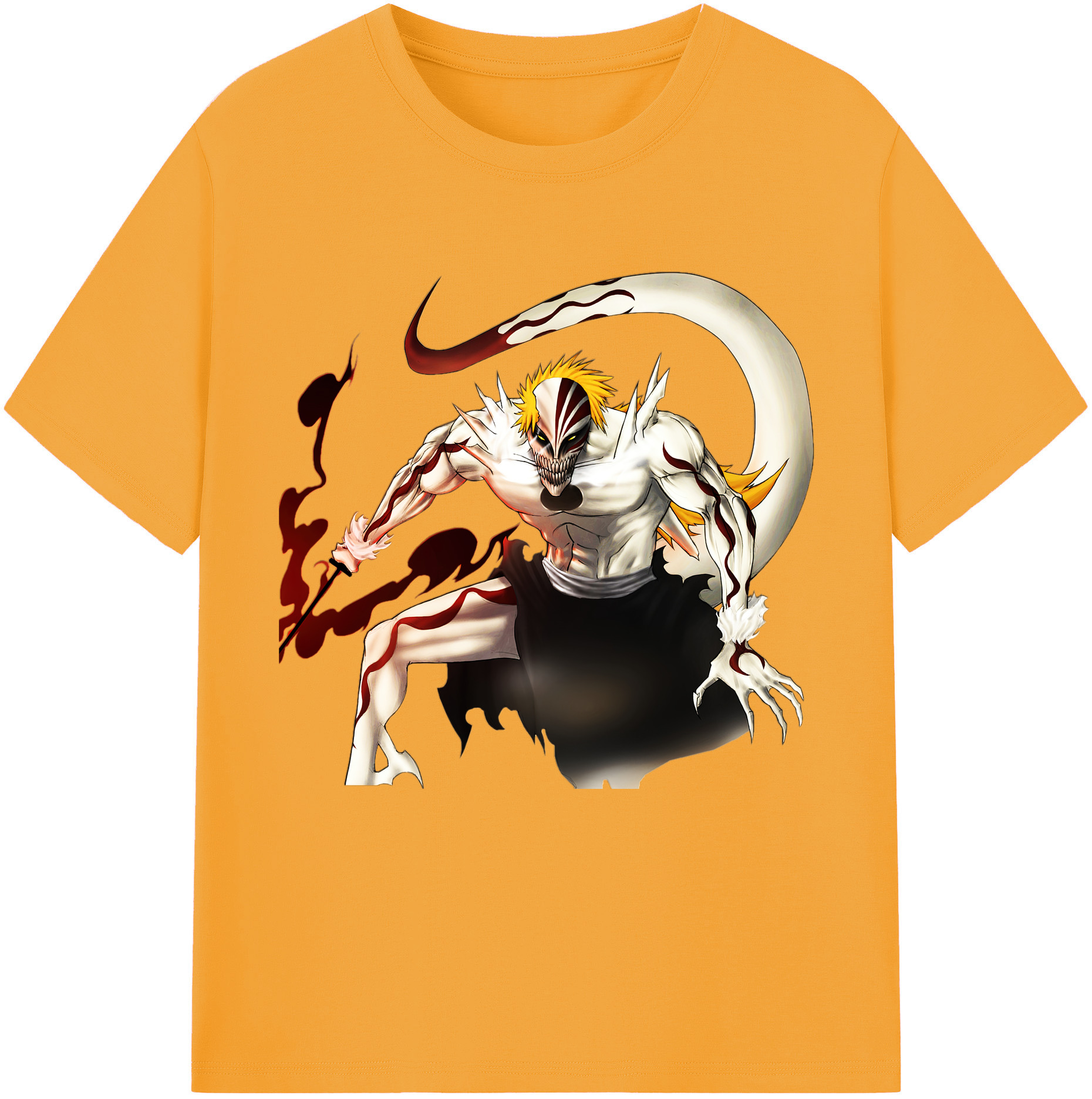 （画像用） ブリーチ 黒崎一護（くろさき いちご）BLEACH Kurosaki Ichigo 綿100％半袖Tシャツ（フロントプリント）