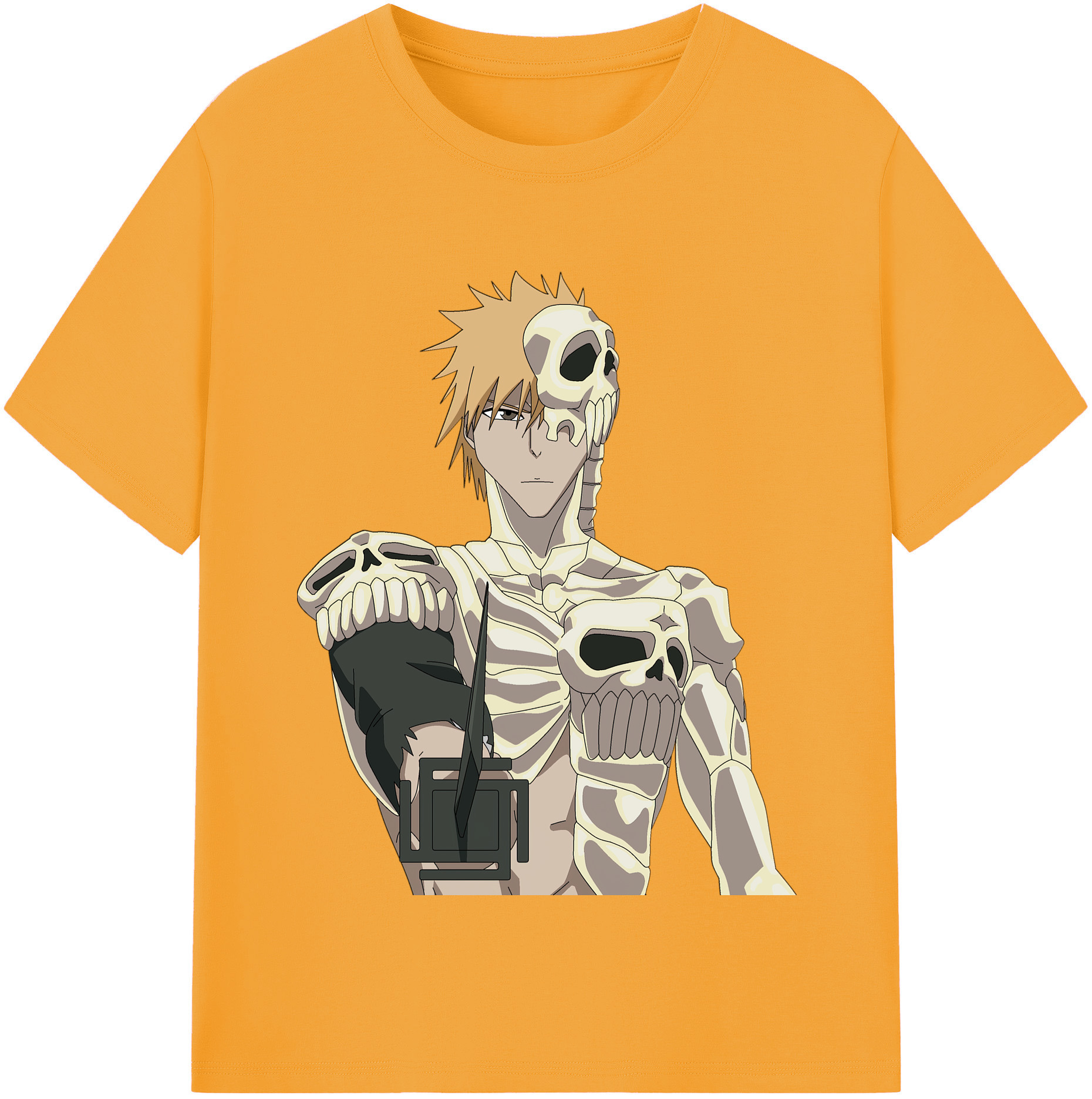 （画像用） ブリーチ 黒崎一護（くろさき いちご）BLEACH Kurosaki Ichigo 綿100％半袖Tシャツ（フロントプリント）