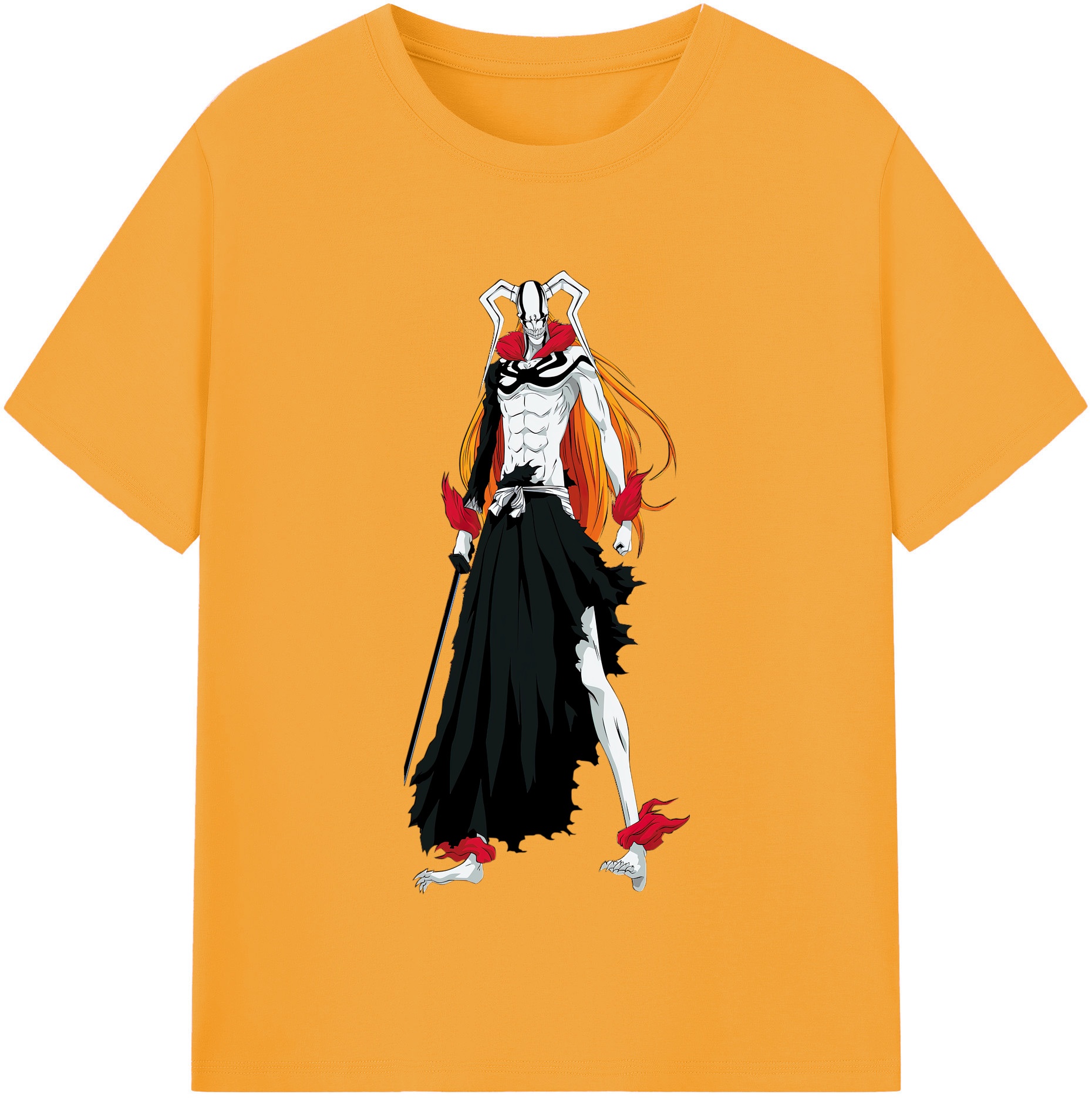 （画像用） ブリーチ 黒崎一護（くろさき いちご）BLEACH Kurosaki Ichigo 綿100％半袖Tシャツ（フロントプリント）