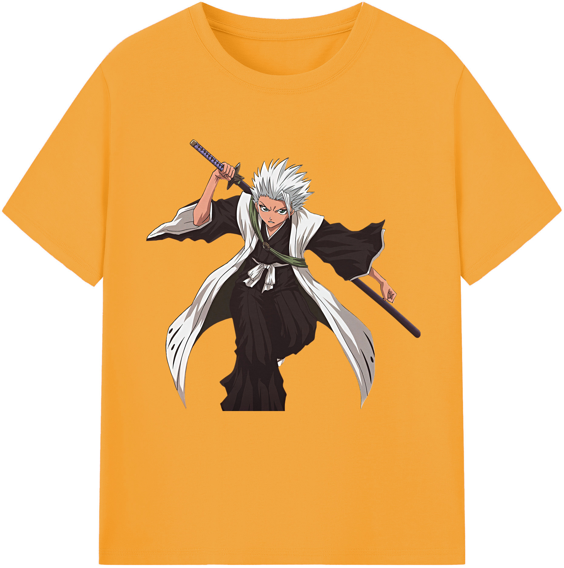 （画像用） ブリーチ 日番谷冬獅郎（ひつがや とうしろう） BLEACH Hitsugaya Toushirou 綿100％半袖Tシャツ（フロントプリント）