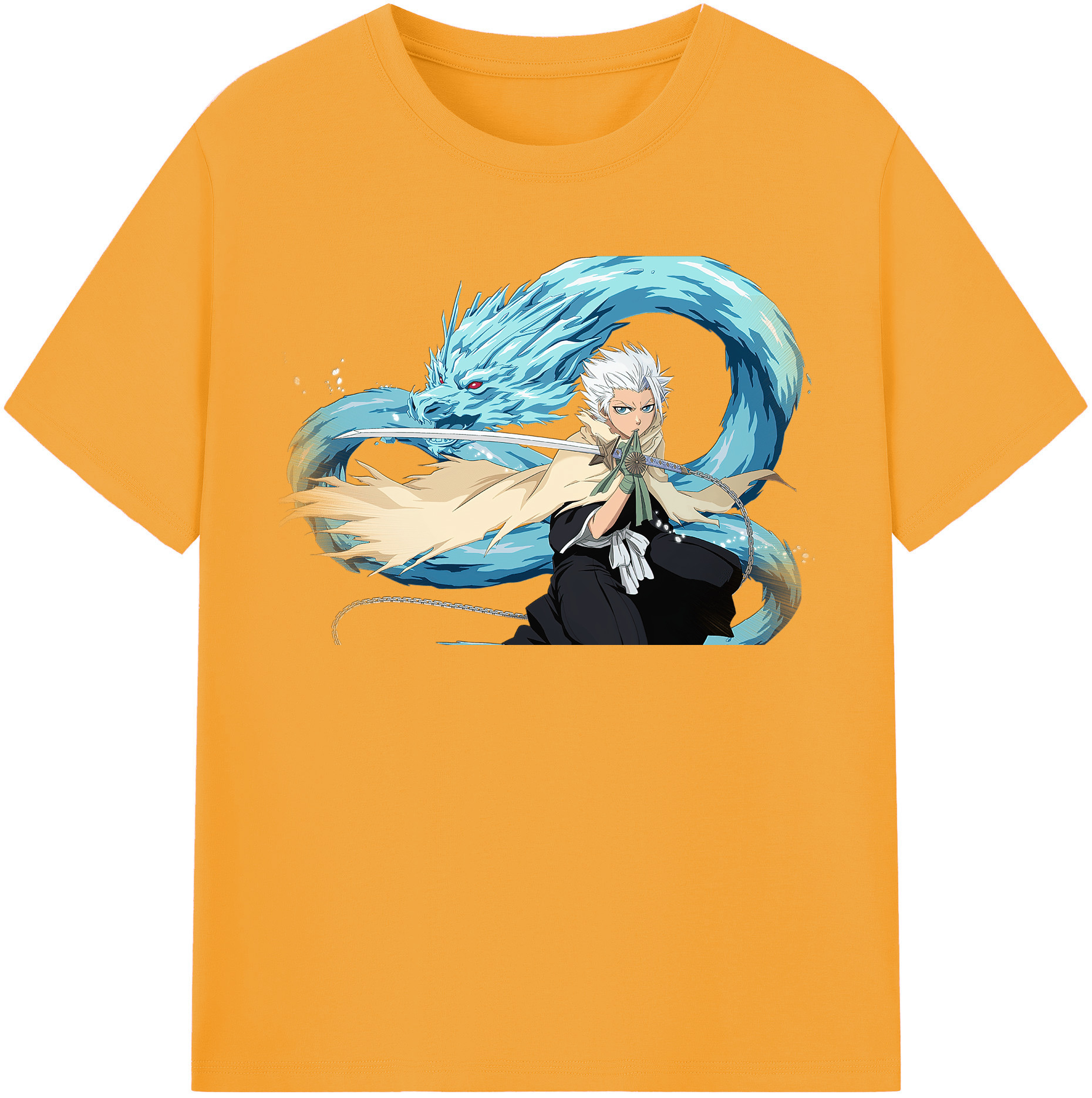 （画像用） ブリーチ 日番谷冬獅郎（ひつがや とうしろう） BLEACH Hitsugaya Toushirou 綿100％半袖Tシャツ（フロントプリント）