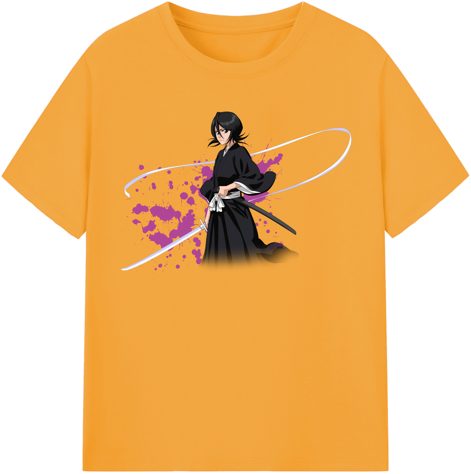 （画像用） ブリーチ 朽木ルキア BLEACH Kuchiki Rukia 綿100％半袖Tシャツ（フロントプリント）