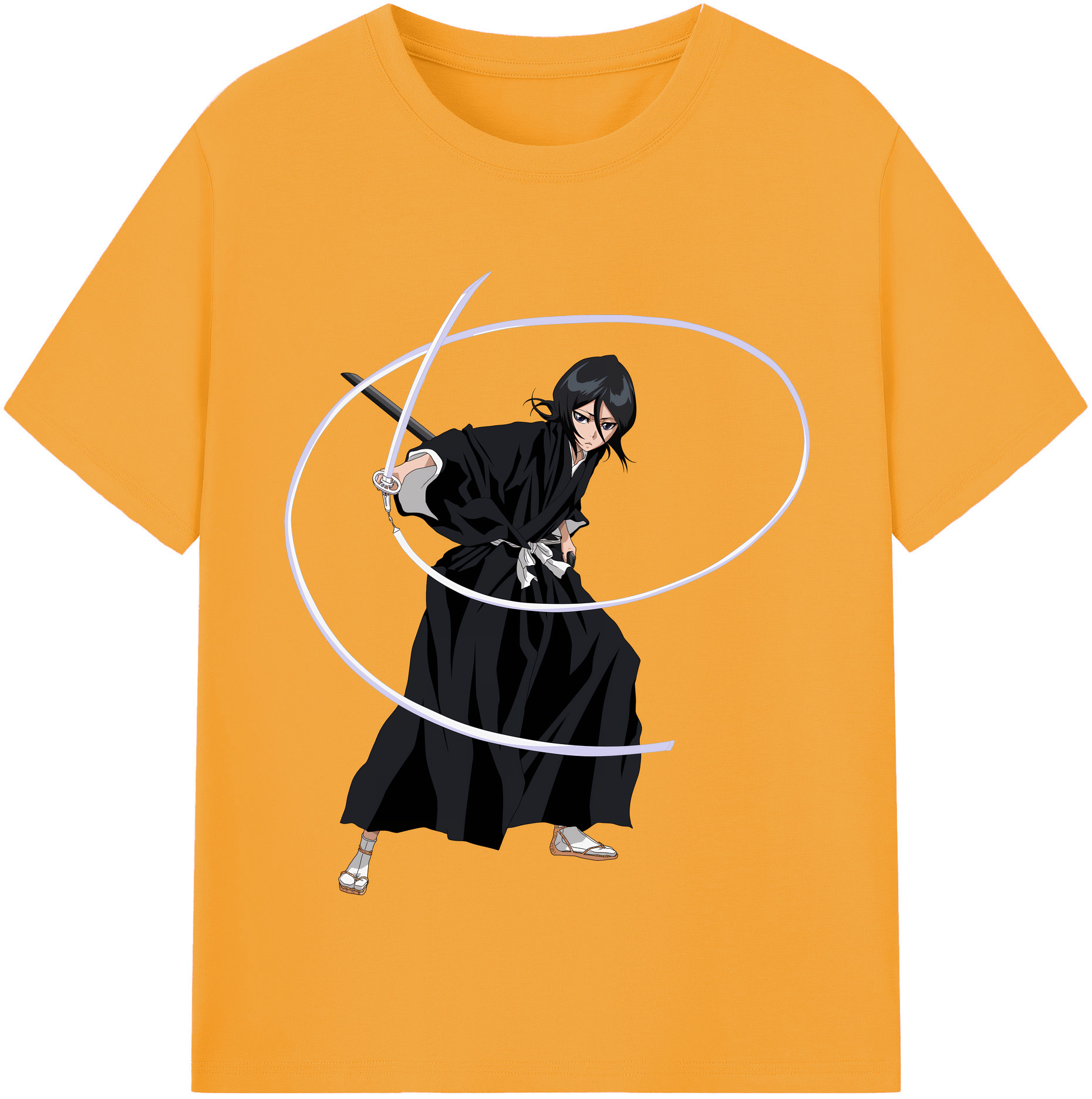 （画像用） ブリーチ 朽木ルキア BLEACH Kuchiki Rukia 綿100％半袖Tシャツ（フロントプリント）