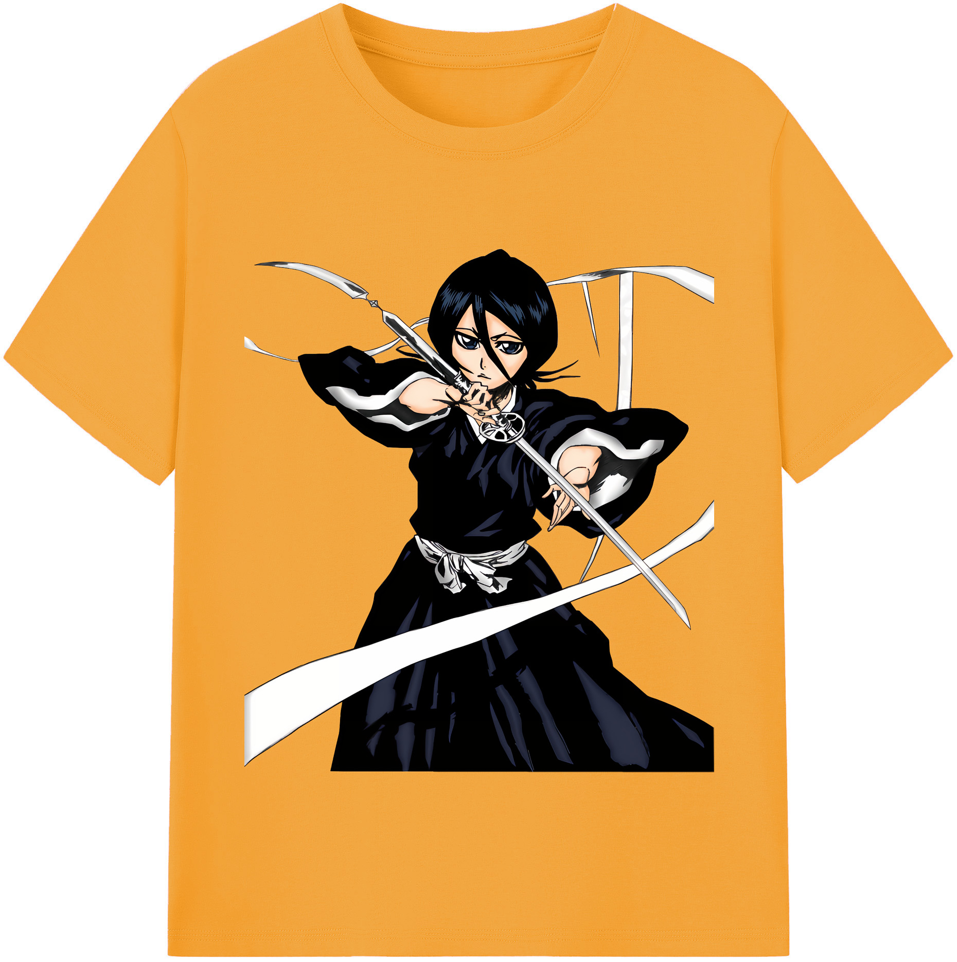 （画像用） ブリーチ 朽木ルキア BLEACH Kuchiki Rukia 綿100％半袖Tシャツ（フロントプリント）