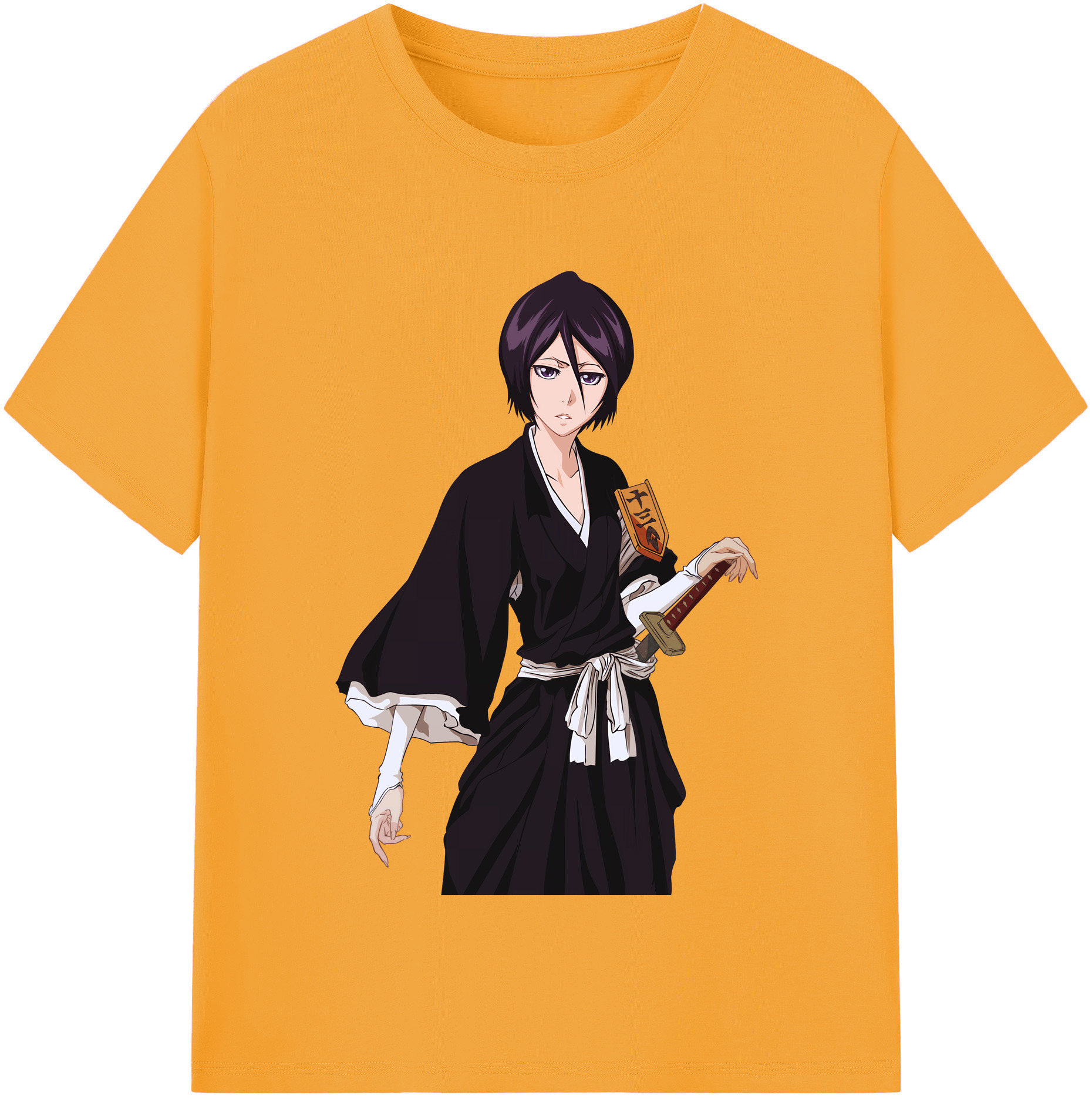 （画像用） ブリーチ 朽木ルキア BLEACH Kuchiki Rukia 綿100％半袖Tシャツ（フロントプリント）