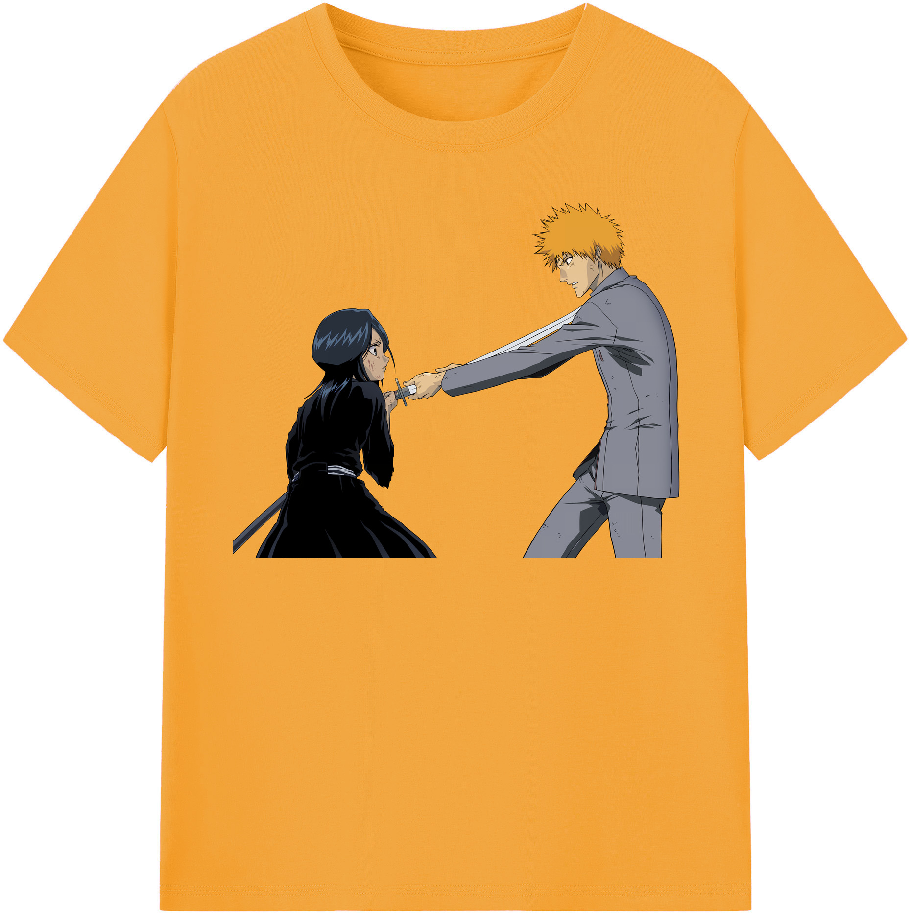 （画像用） ブリーチ 朽木ルキア BLEACH Kuchiki Rukia 綿100％半袖Tシャツ（フロントプリント）