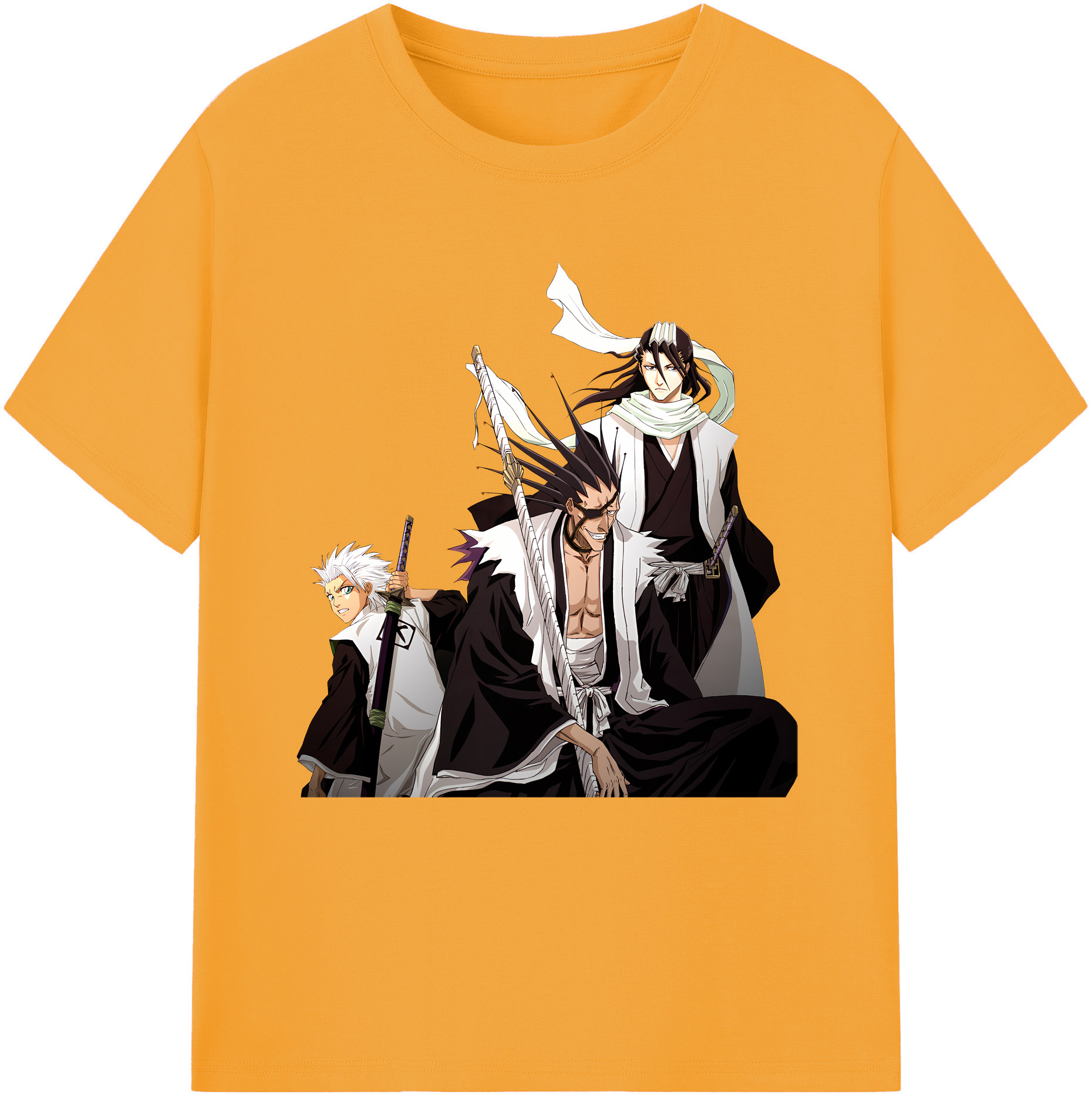 （画像用） ブリーチ ざらき けんぱち BLEACH Zaraki Kenpachi 綿100％半袖Tシャツ（フロントプリント）