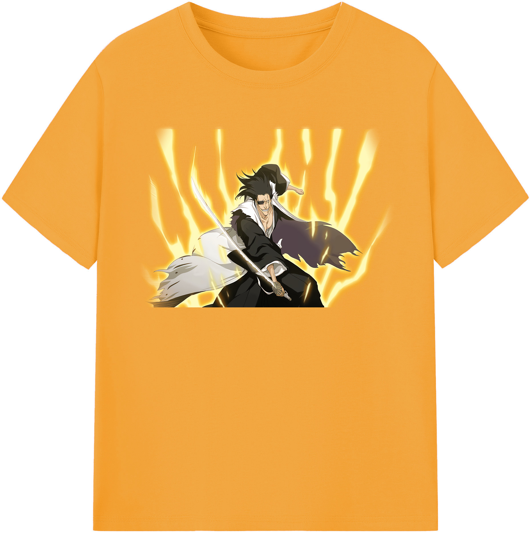 （画像用） ブリーチ ざらき けんぱち BLEACH Zaraki Kenpachi 綿100％半袖Tシャツ（フロントプリント）