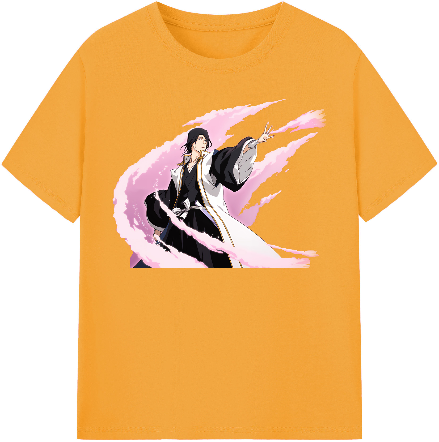（画像用） ブリーチ くちき びゃくや BLEACH Kuchiki Byakuya 綿100％半袖Tシャツ（フロントプリント）