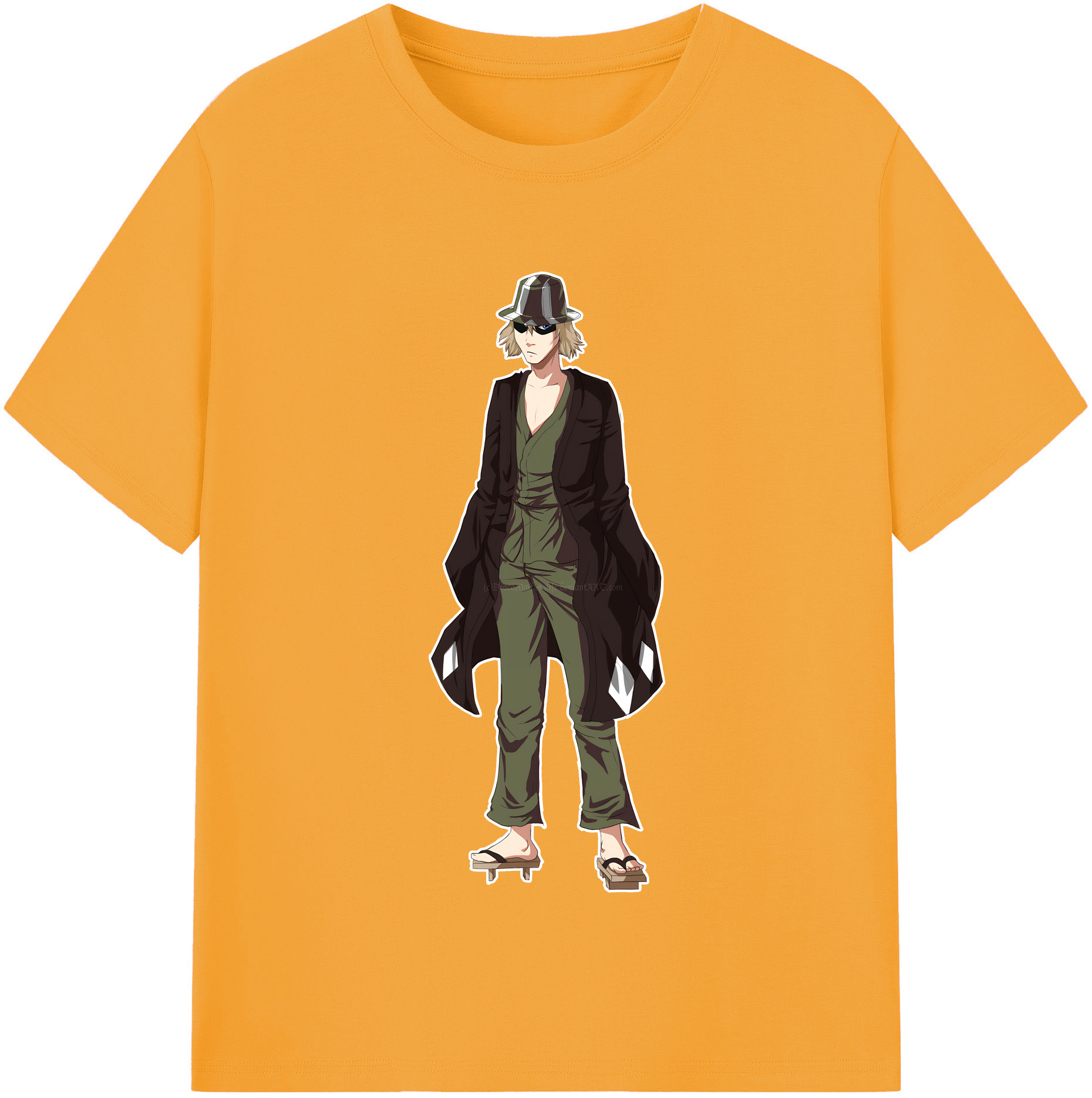 （画像用） "ブリーチ 浦原 喜助（うらはら きすけ） BLEACH Urahara Kisuke " 綿100％半袖Tシャツ（フロントプリント）