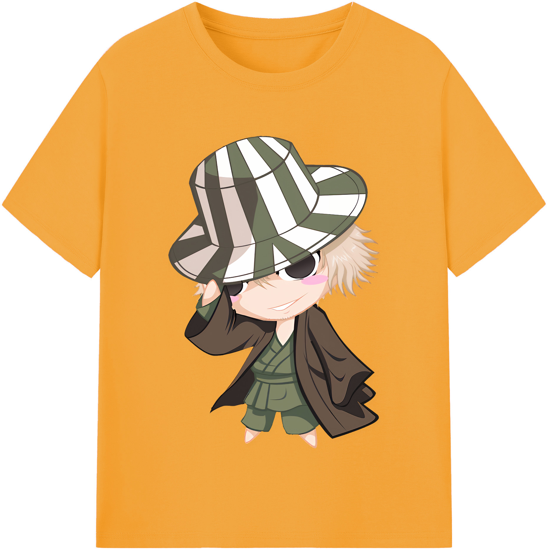 （画像用） "ブリーチ 浦原 喜助（うらはら きすけ） BLEACH Urahara Kisuke " 綿100％半袖Tシャツ（フロントプリント）