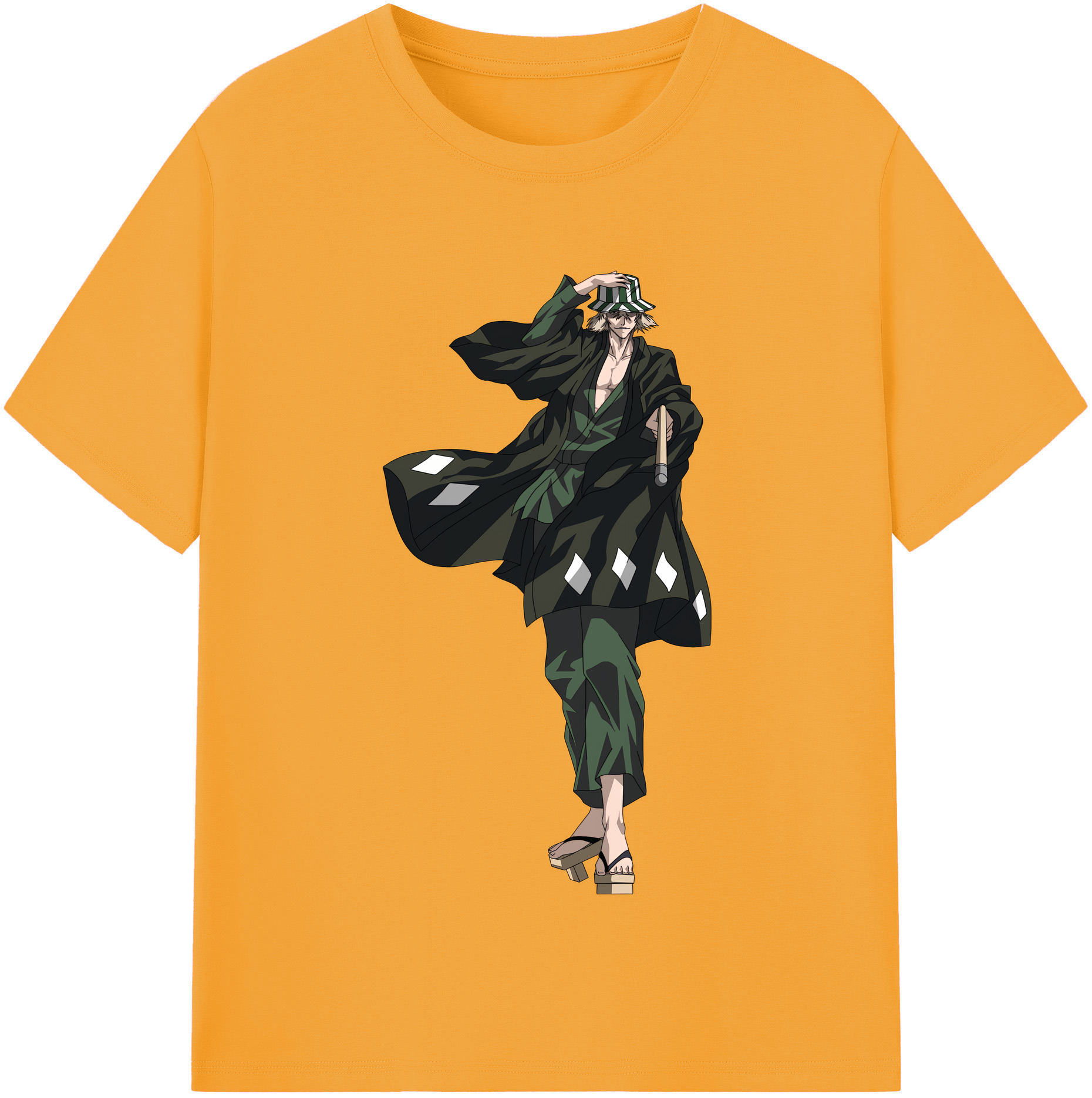 （画像用） "ブリーチ 浦原 喜助（うらはら きすけ） BLEACH Urahara Kisuke " 綿100％半袖Tシャツ（フロントプリント）