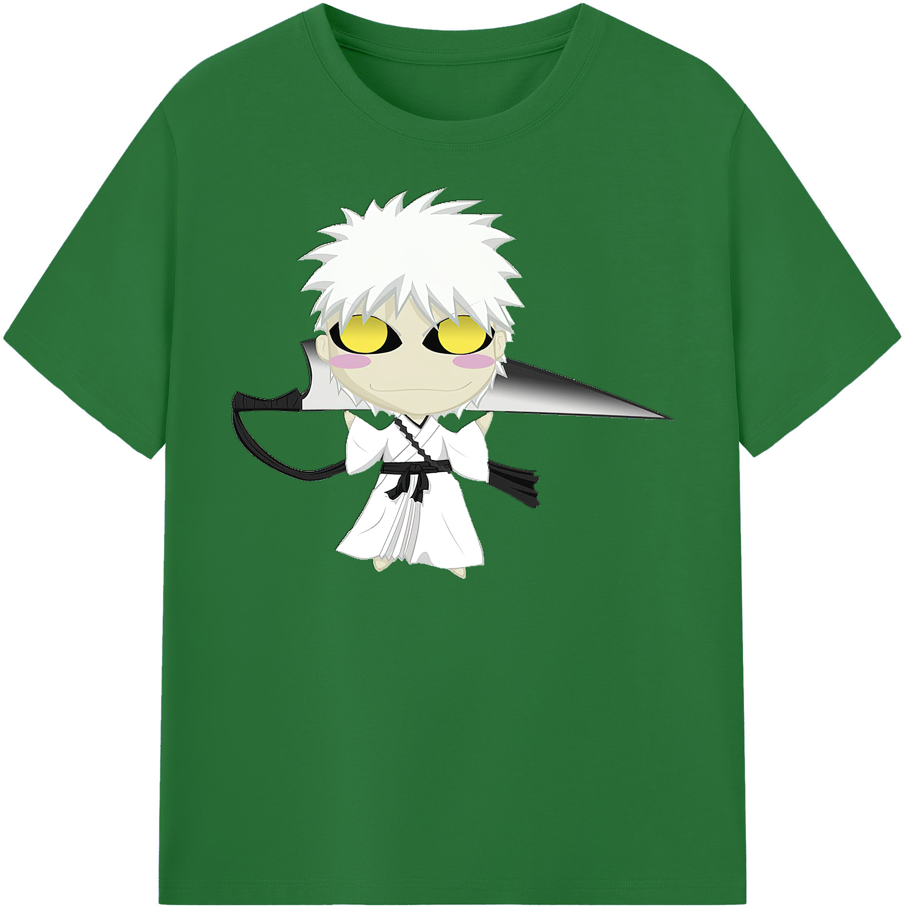 （画像用） ブリーチ 黒崎一護（くろさき いちご）BLEACH Kurosaki Ichigo 綿100％半袖Tシャツ（フロントプリント）