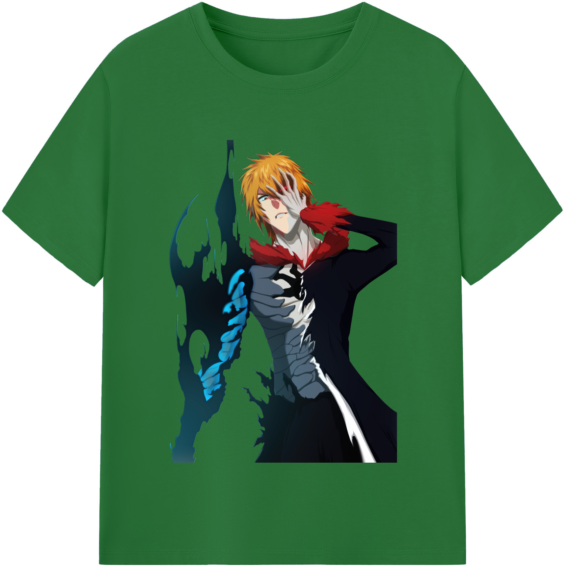 （画像用） ブリーチ 黒崎一護（くろさき いちご）BLEACH Kurosaki Ichigo 綿100％半袖Tシャツ（フロントプリント）