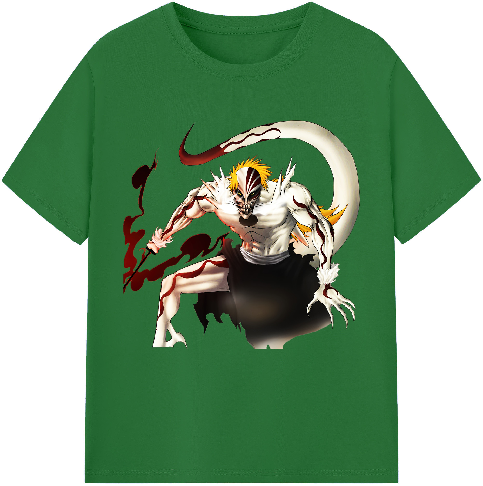 （画像用） ブリーチ 黒崎一護（くろさき いちご）BLEACH Kurosaki Ichigo 綿100％半袖Tシャツ（フロントプリント）