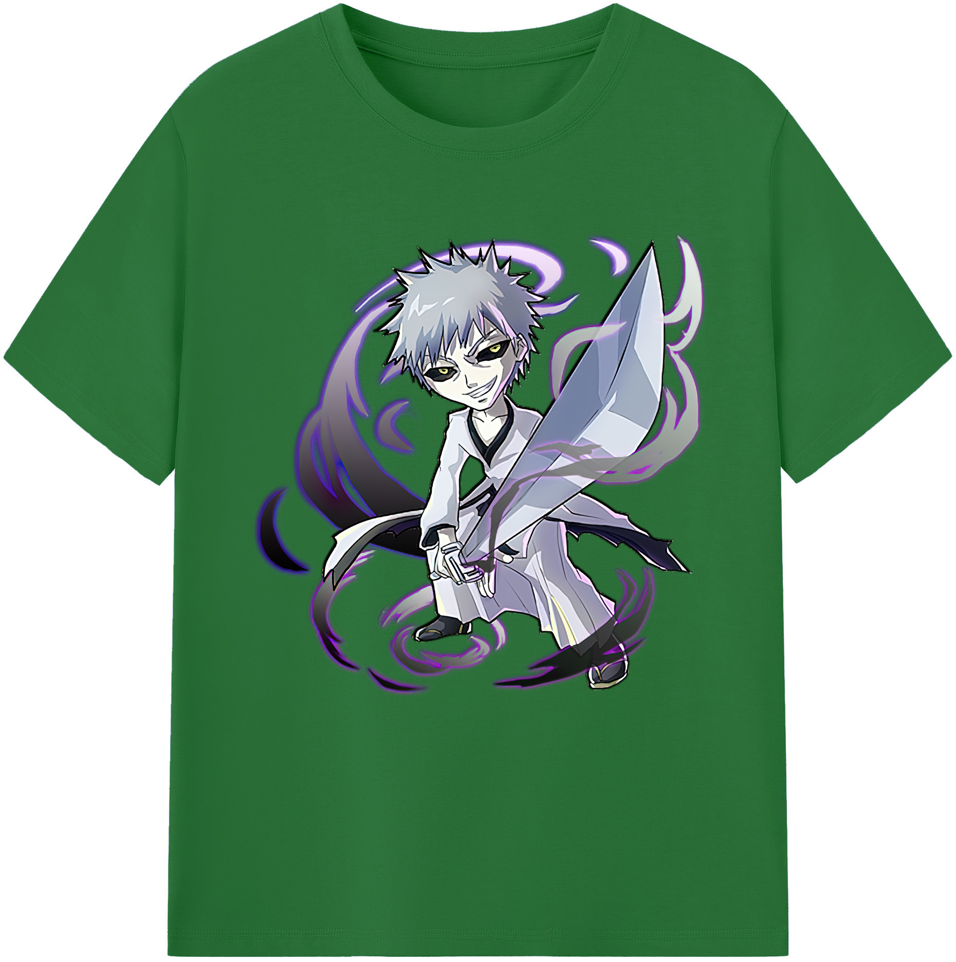 （画像用） ブリーチ 黒崎一護（くろさき いちご）BLEACH Kurosaki Ichigo 綿100％半袖Tシャツ（フロントプリント）