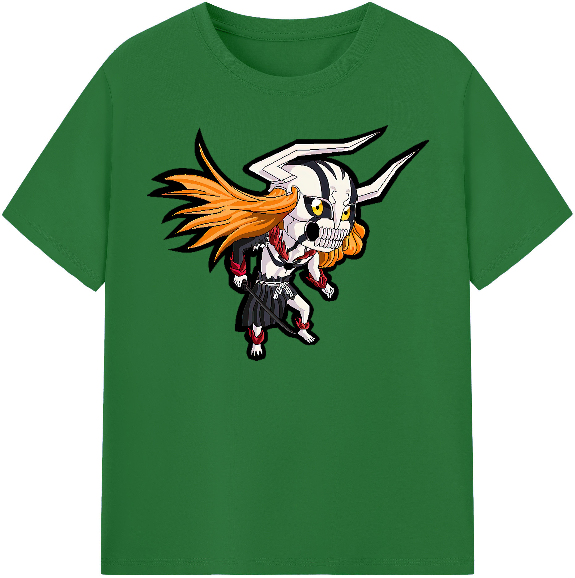 （画像用） ブリーチ 黒崎一護（くろさき いちご）BLEACH Kurosaki Ichigo 綿100％半袖Tシャツ（フロントプリント）