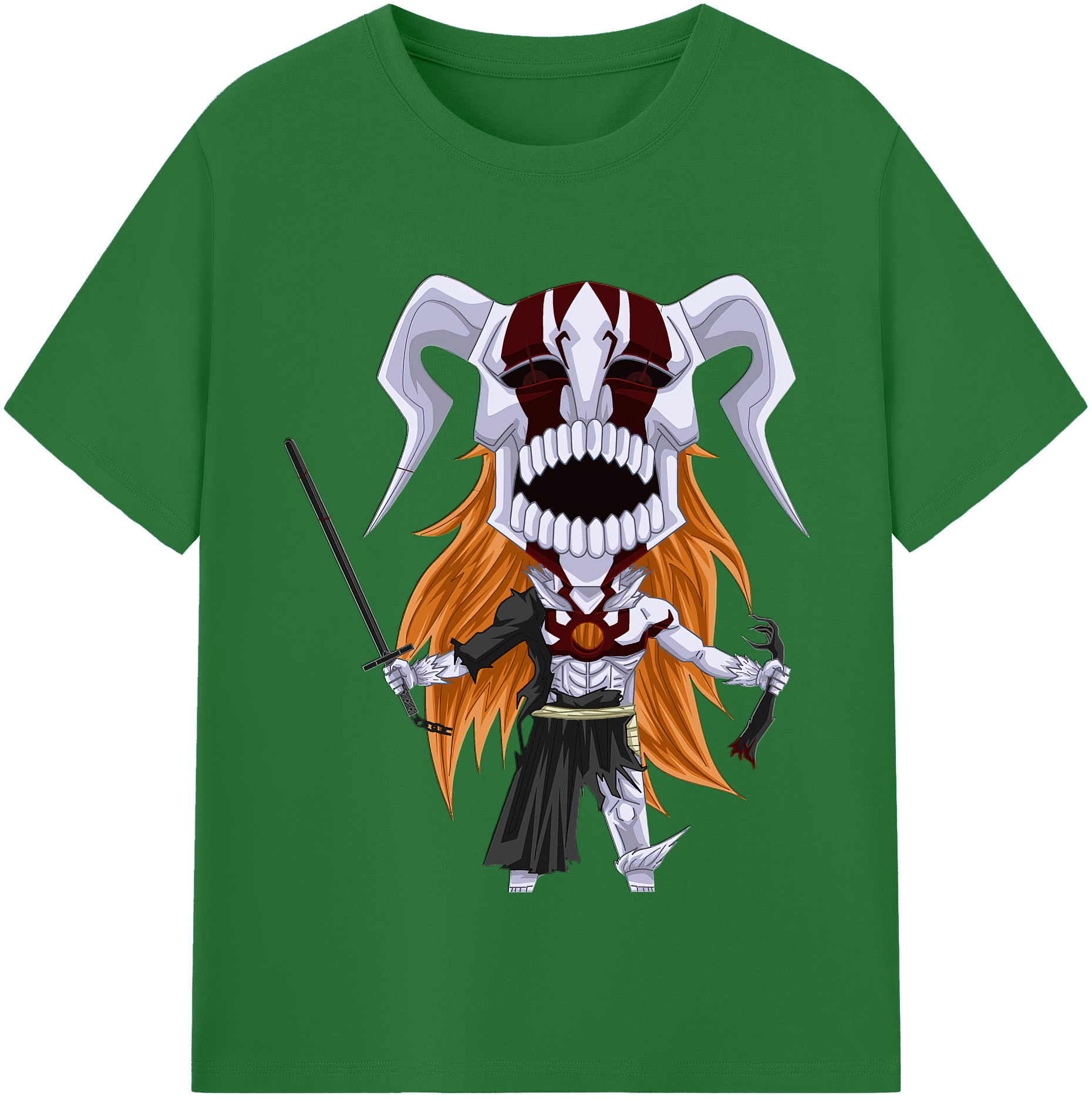 （画像用） ブリーチ 黒崎一護（くろさき いちご）BLEACH Kurosaki Ichigo 綿100％半袖Tシャツ（フロントプリント）
