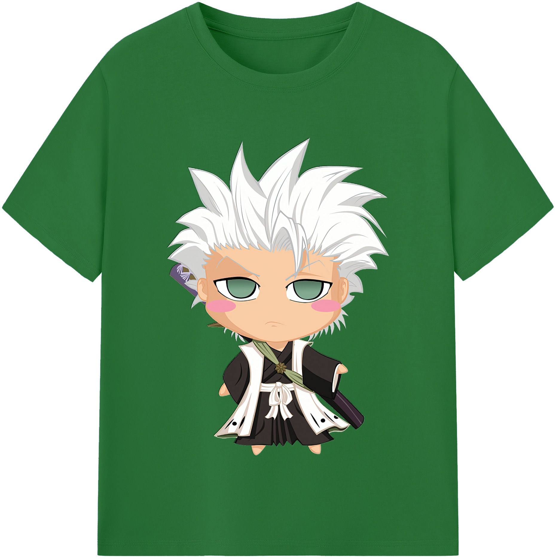 （画像用） ブリーチ 日番谷冬獅郎（ひつがや とうしろう） BLEACH Hitsugaya Toushirou 綿100％半袖Tシャツ（フロントプリント）