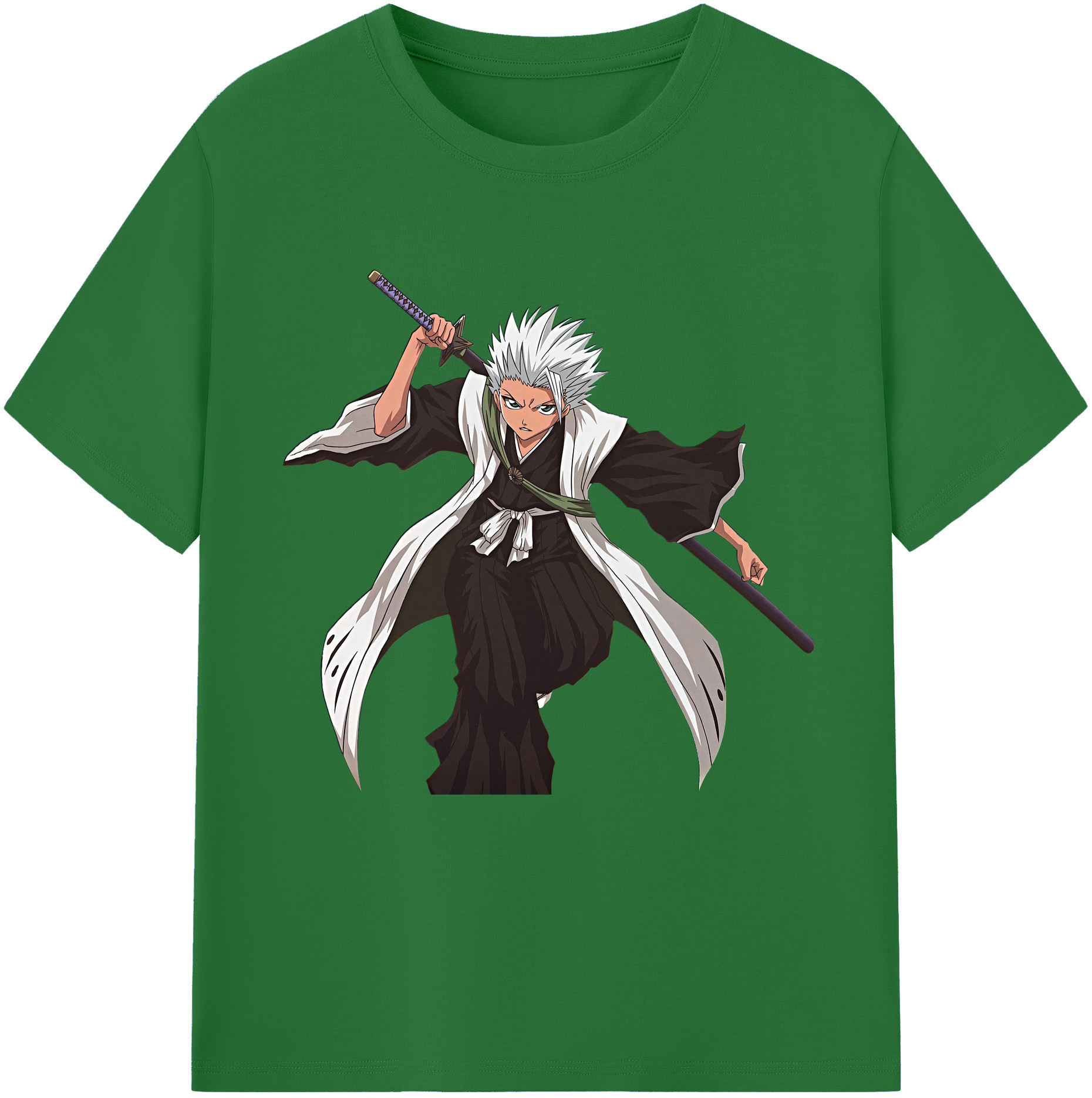 （画像用） ブリーチ 日番谷冬獅郎（ひつがや とうしろう） BLEACH Hitsugaya Toushirou 綿100％半袖Tシャツ（フロントプリント）