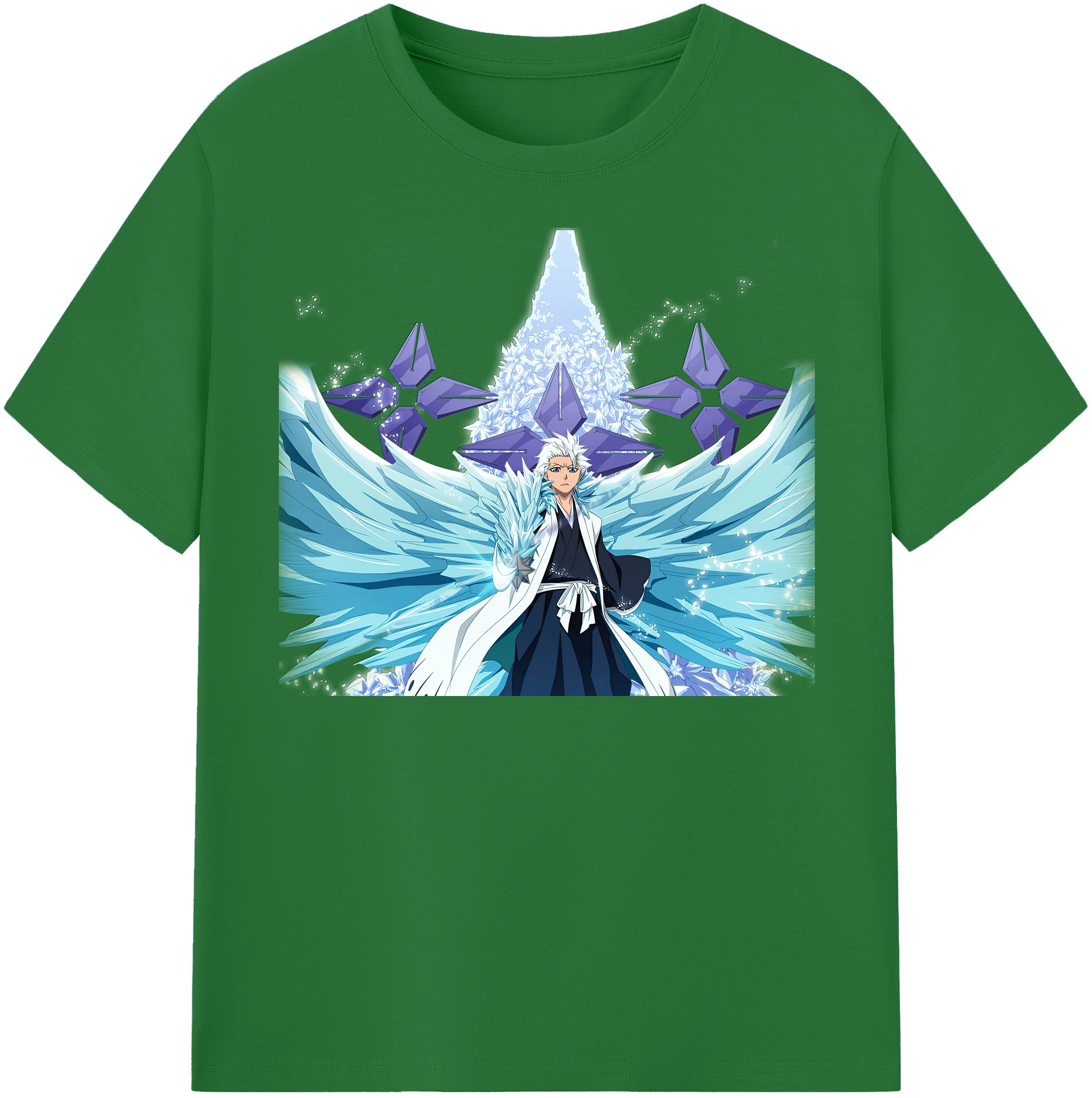 （画像用） ブリーチ 日番谷冬獅郎（ひつがや とうしろう） BLEACH Hitsugaya Toushirou 綿100％半袖Tシャツ（フロントプリント）
