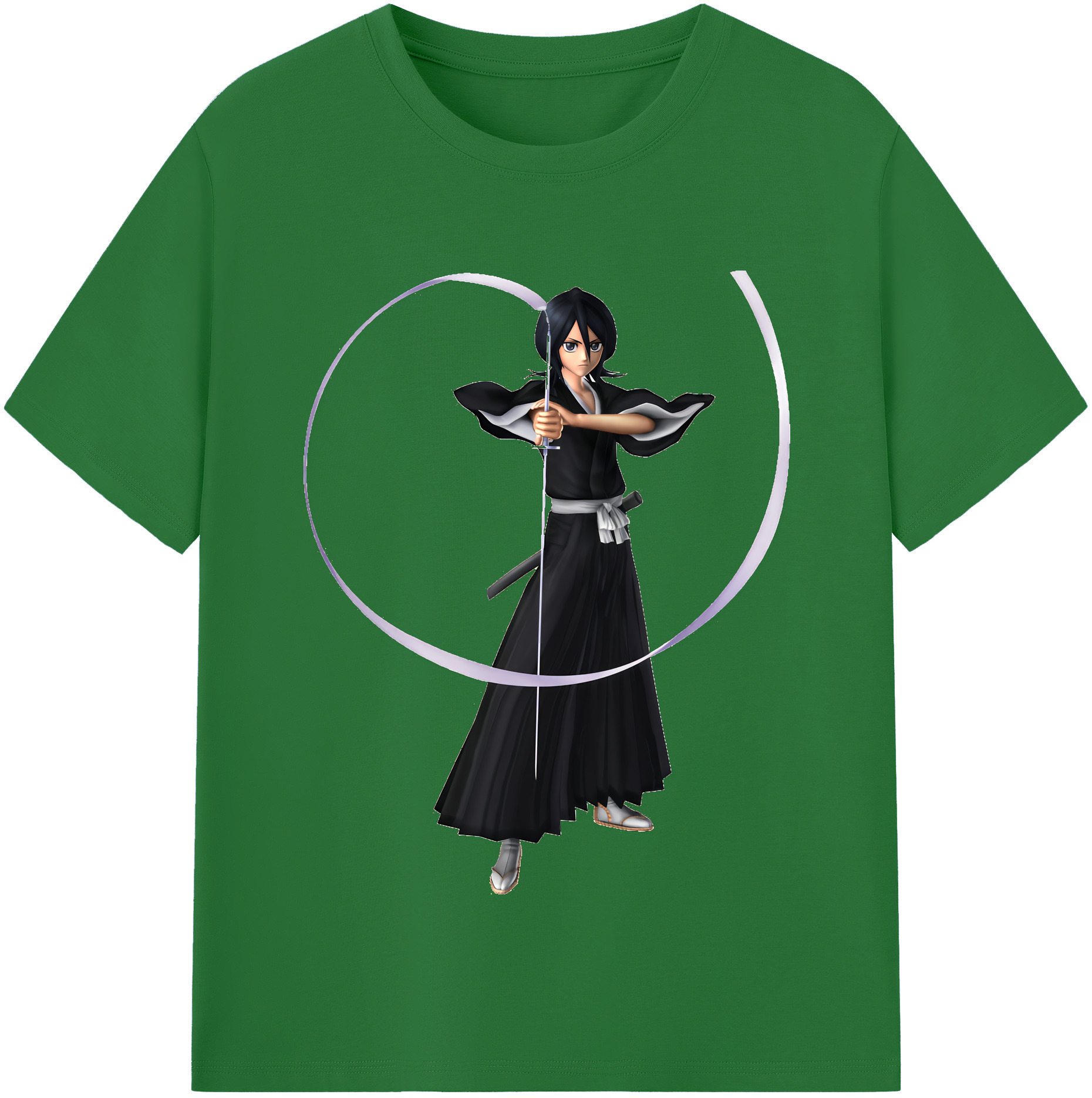 （画像用） ブリーチ 朽木ルキア BLEACH Kuchiki Rukia 綿100％半袖Tシャツ（フロントプリント）