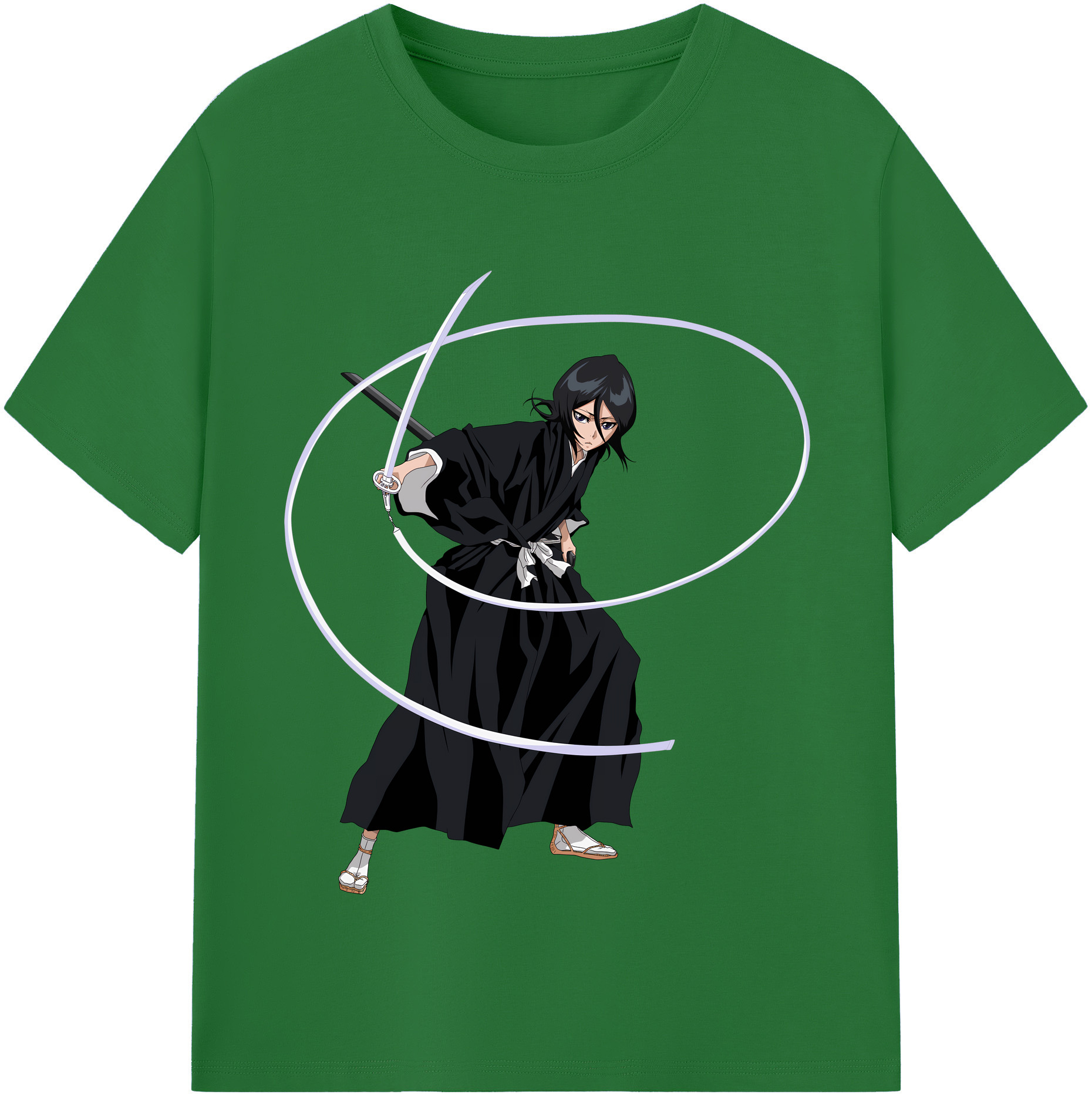 （画像用） ブリーチ 朽木ルキア BLEACH Kuchiki Rukia 綿100％半袖Tシャツ（フロントプリント）