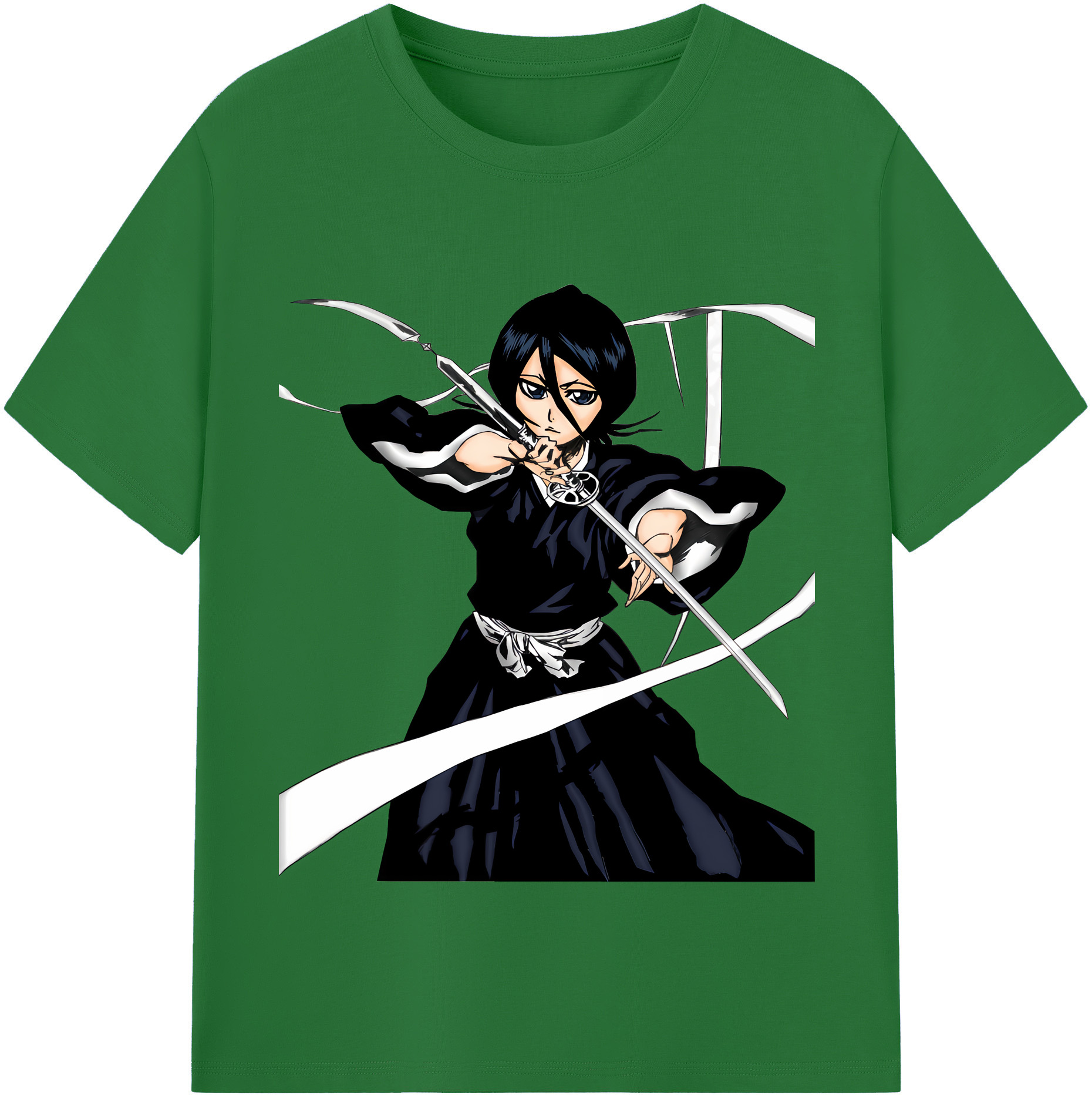 （画像用） ブリーチ 朽木ルキア BLEACH Kuchiki Rukia 綿100％半袖Tシャツ（フロントプリント）