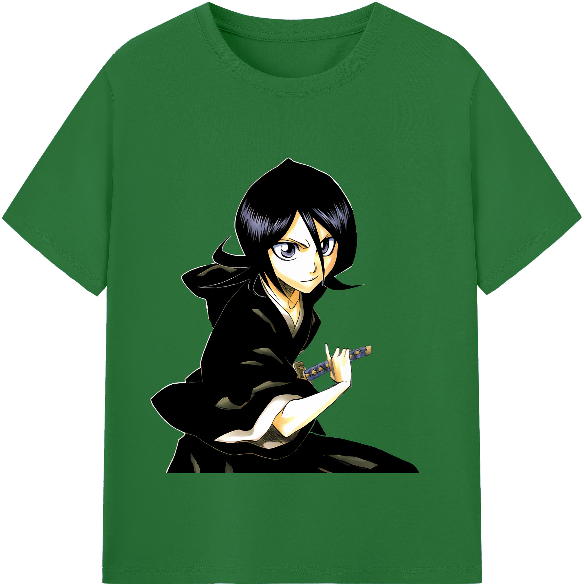 （画像用） ブリーチ 朽木ルキア BLEACH Kuchiki Rukia 綿100％半袖Tシャツ（フロントプリント）